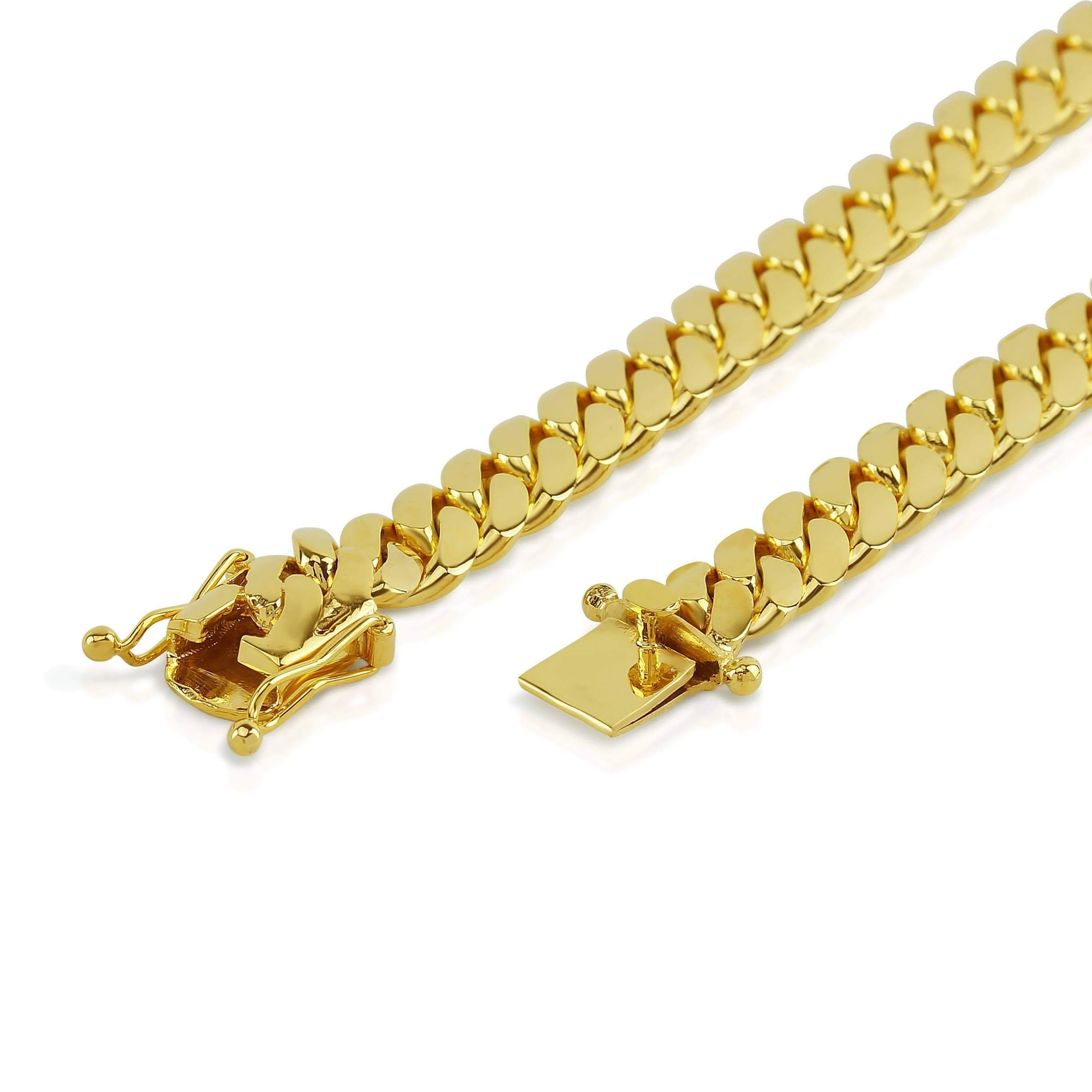 10mm Cuban Link Chain in 10K Solid Gold - Image 3