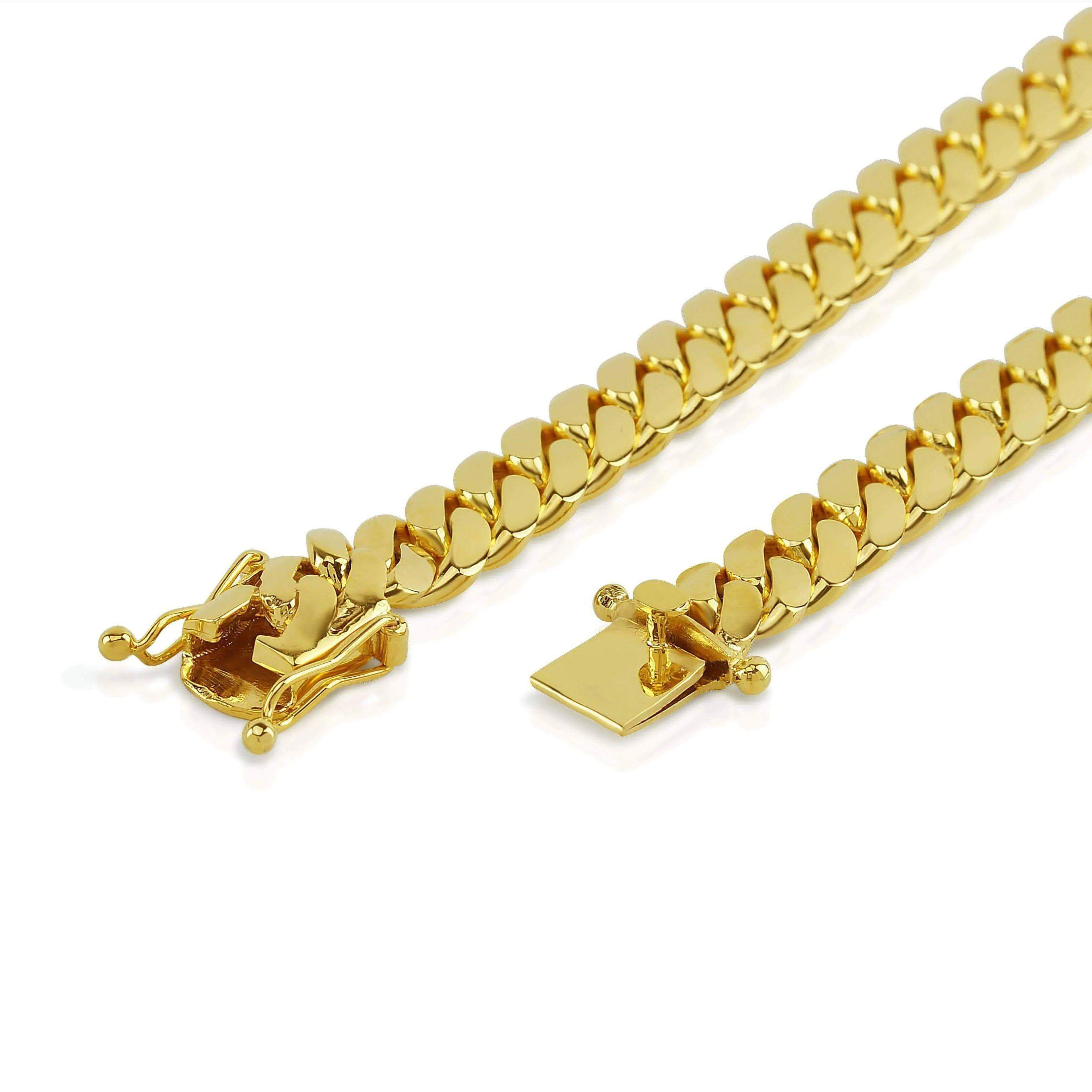 10mm Cuban Link Chain in 14K Solid Gold - Image 3