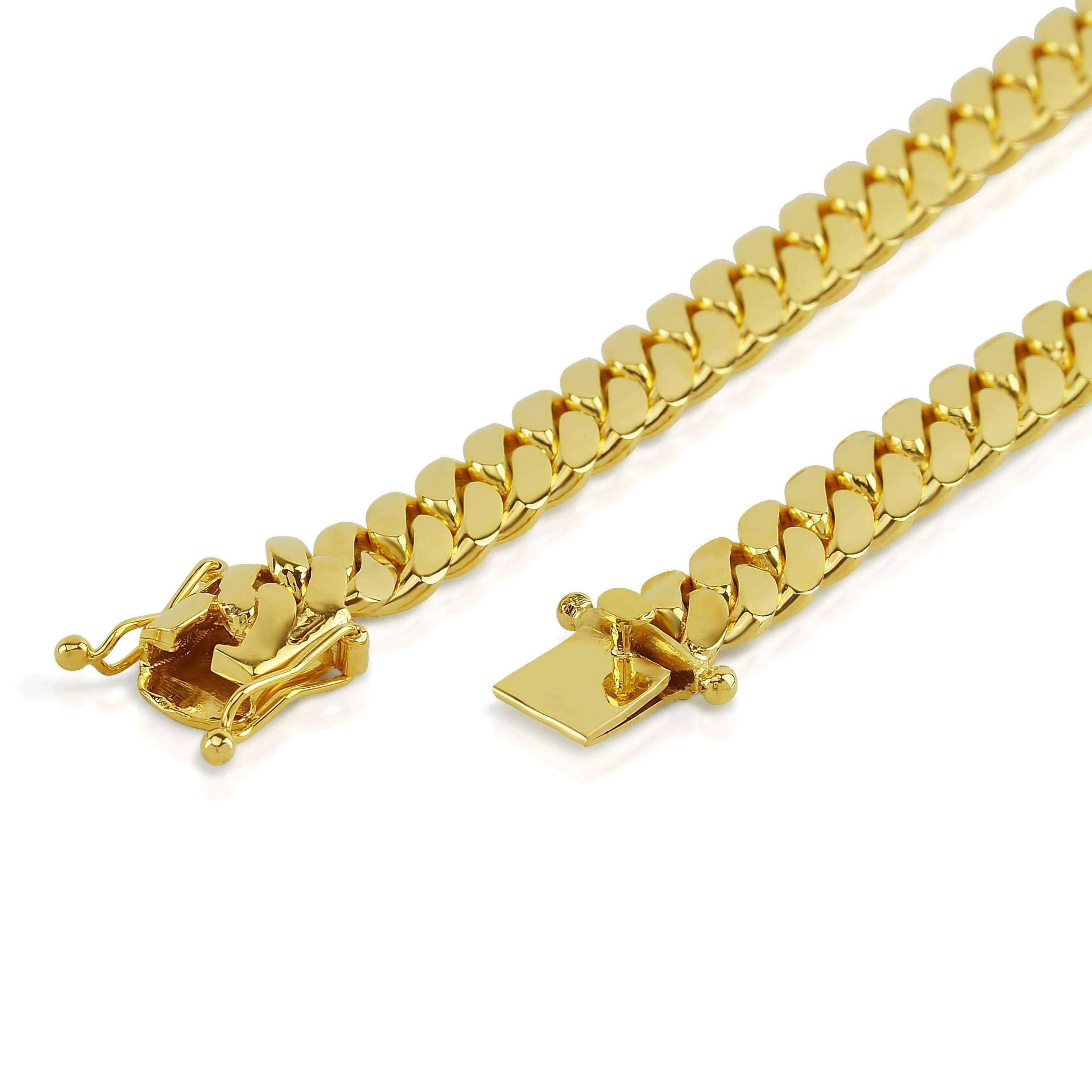 12mm Cuban Link Chain in 14K Solid Gold - Image 4