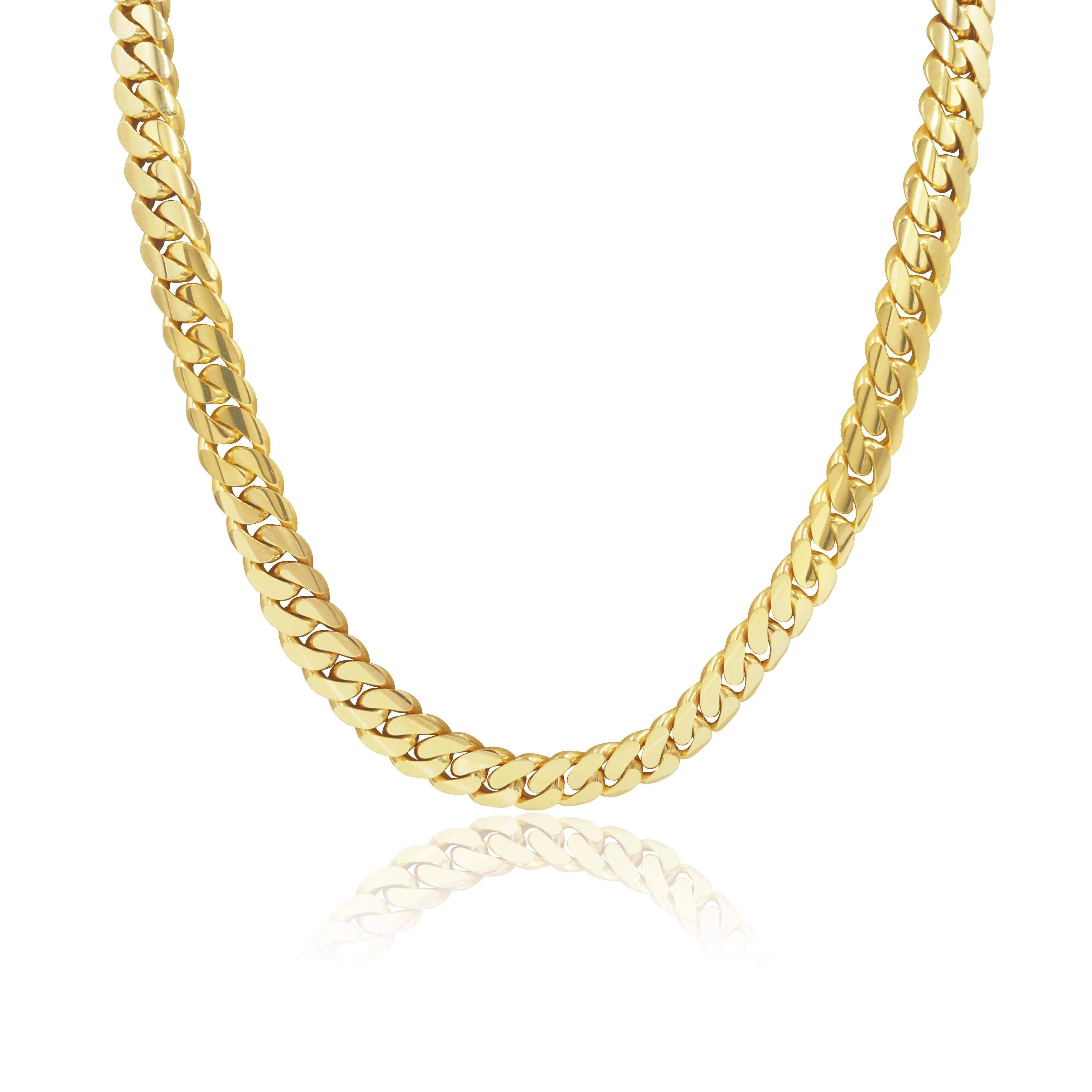 13mm Cuban Link Chain in 10K Solid Gold