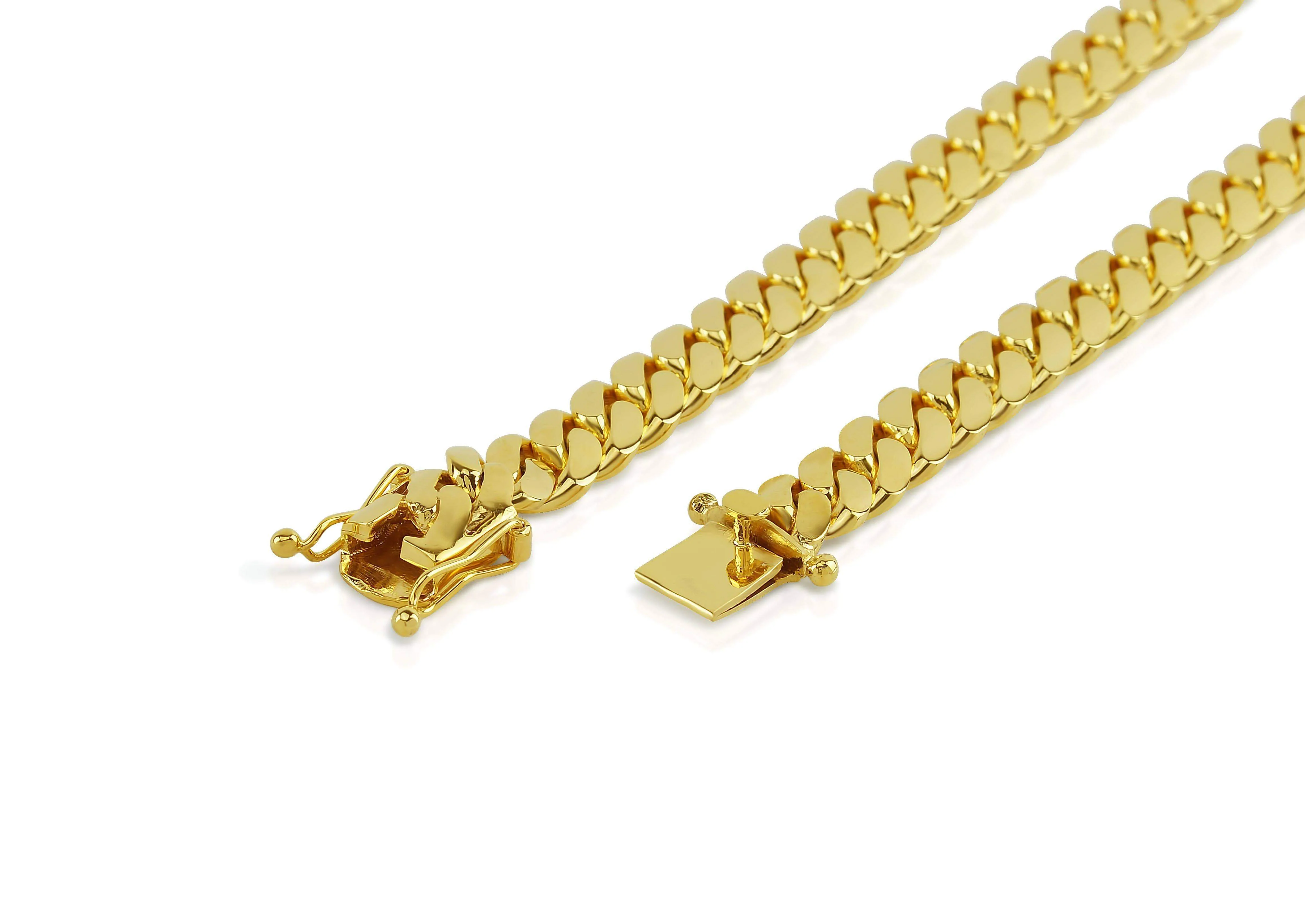 13mm Cuban Link Chain in 14K Solid Gold - Image 4