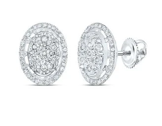 10kt women 1/4CTW-NAT DIA P1 GIFT OVAL EARRING - Image 2