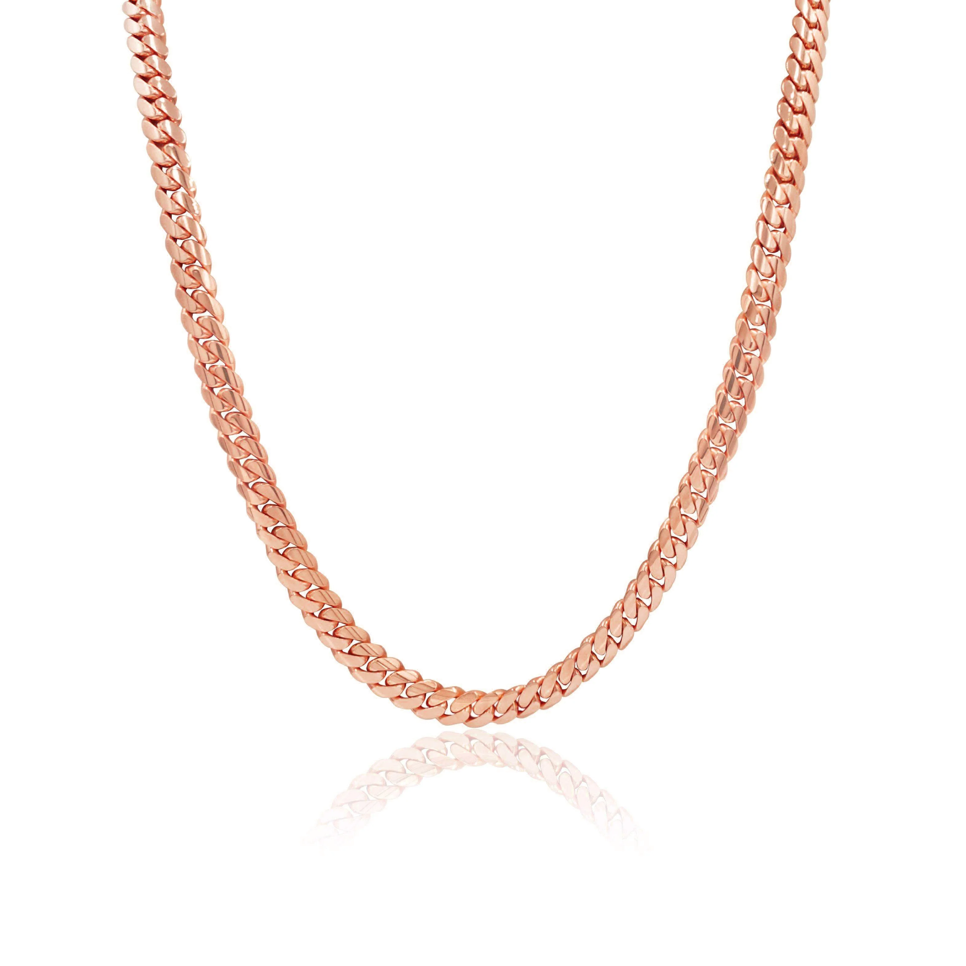 8mm Cuban Link Chain in 10K Solid Gold - Image 5