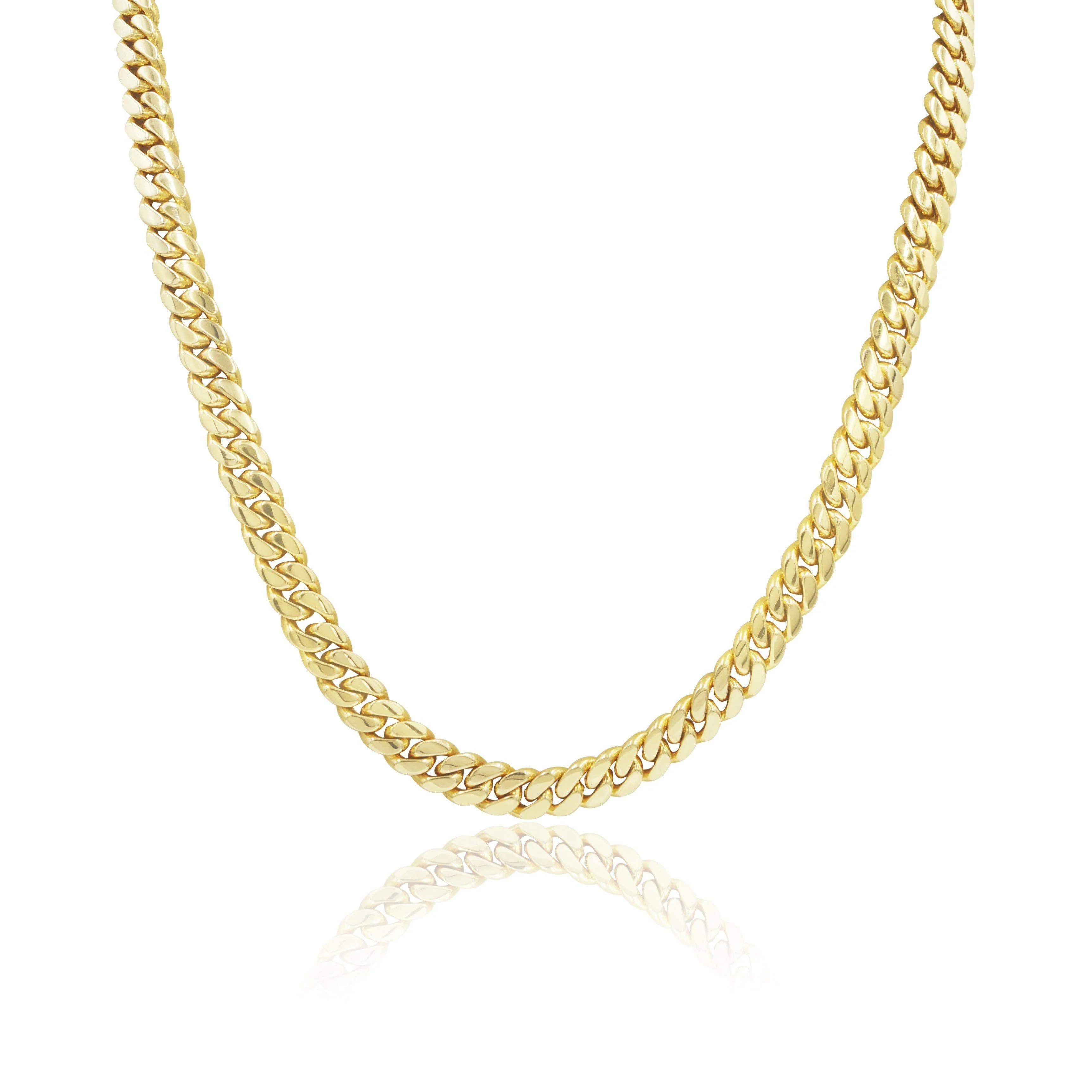 9mm Cuban Link Chain in 10K Solid Gold