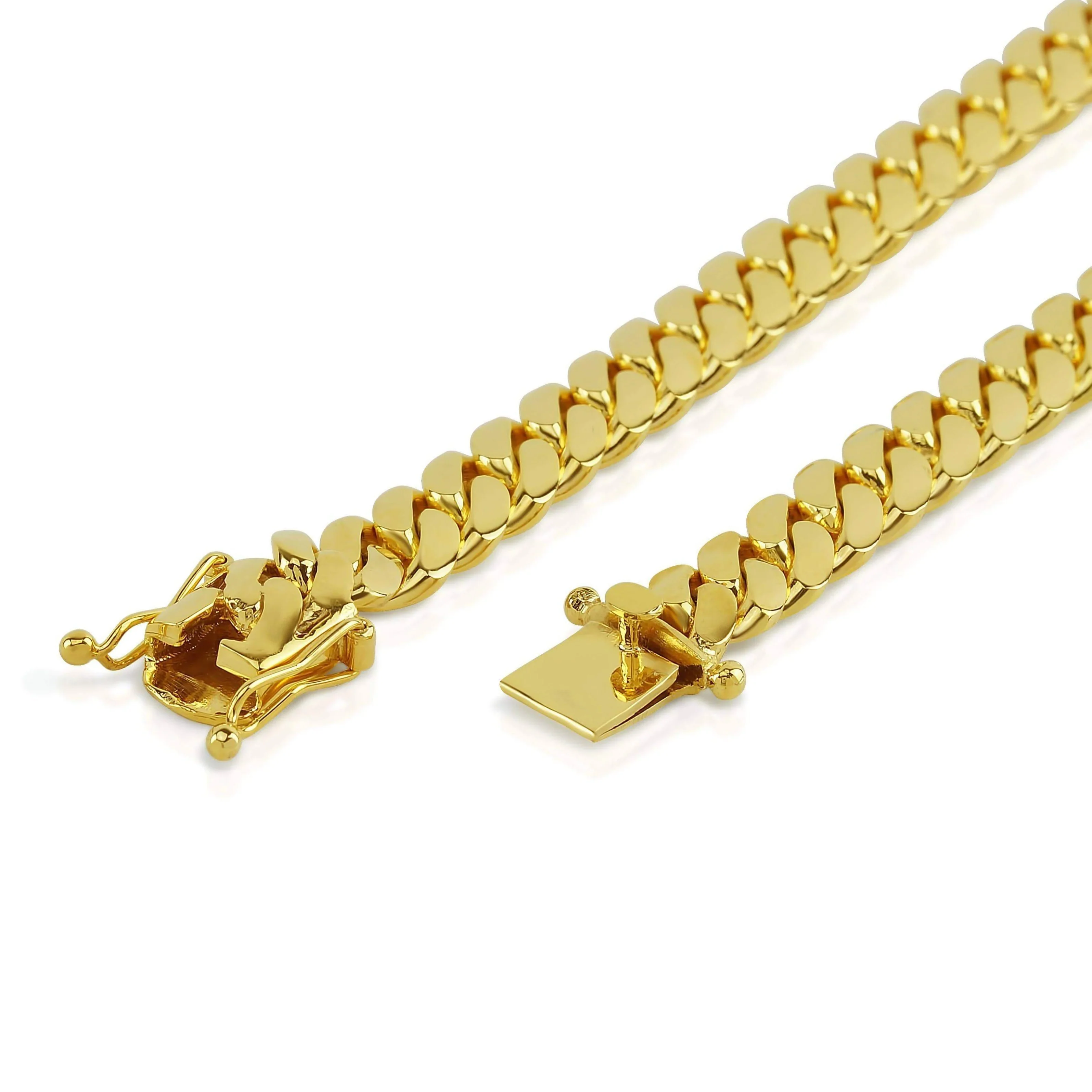 9mm Cuban Link Chain in 10K Solid Gold - Image 4