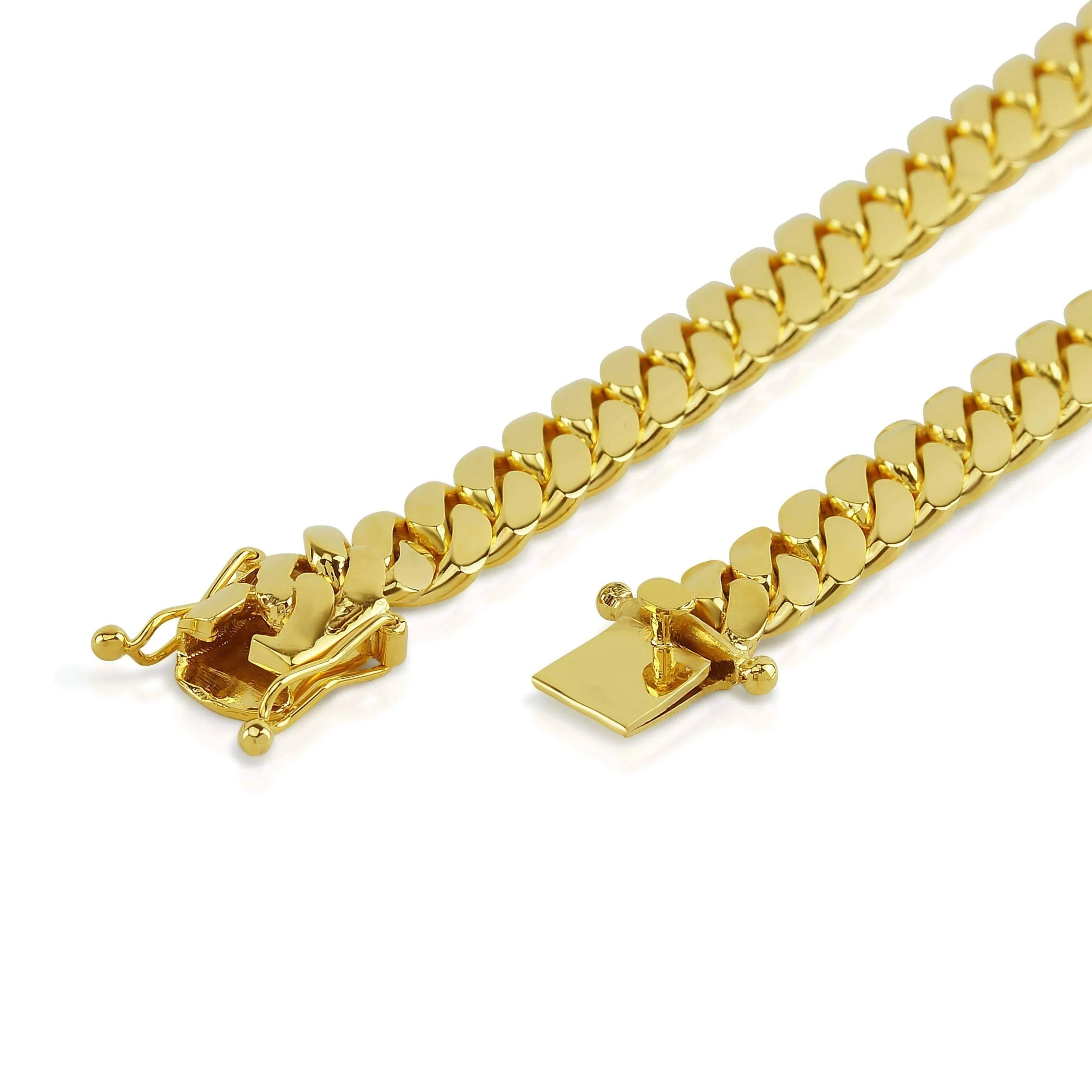 9mm Cuban Link Chain in 14K Solid Gold - Image 4