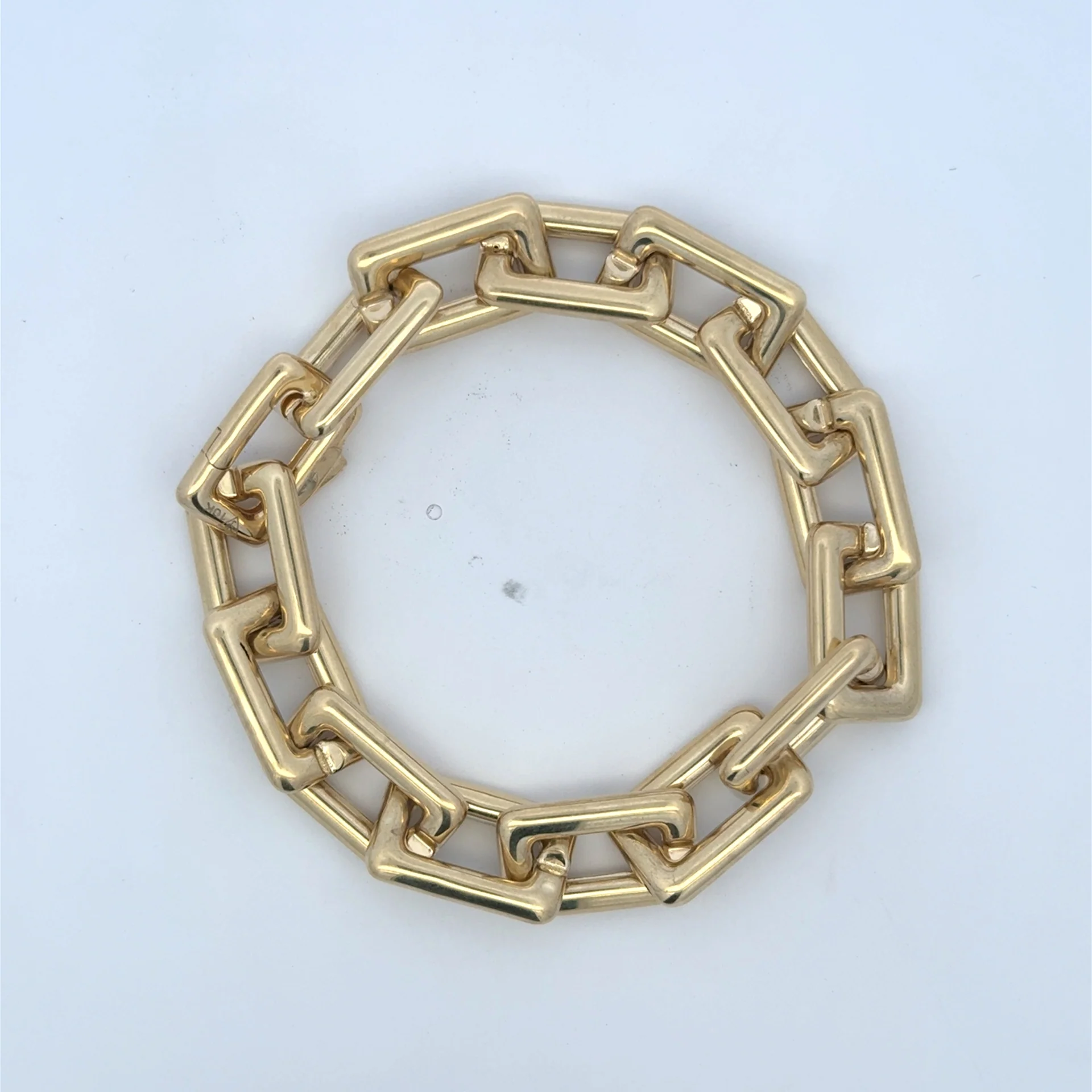 Bracelet Big Rectangular Link 12.5mm 7" 10K