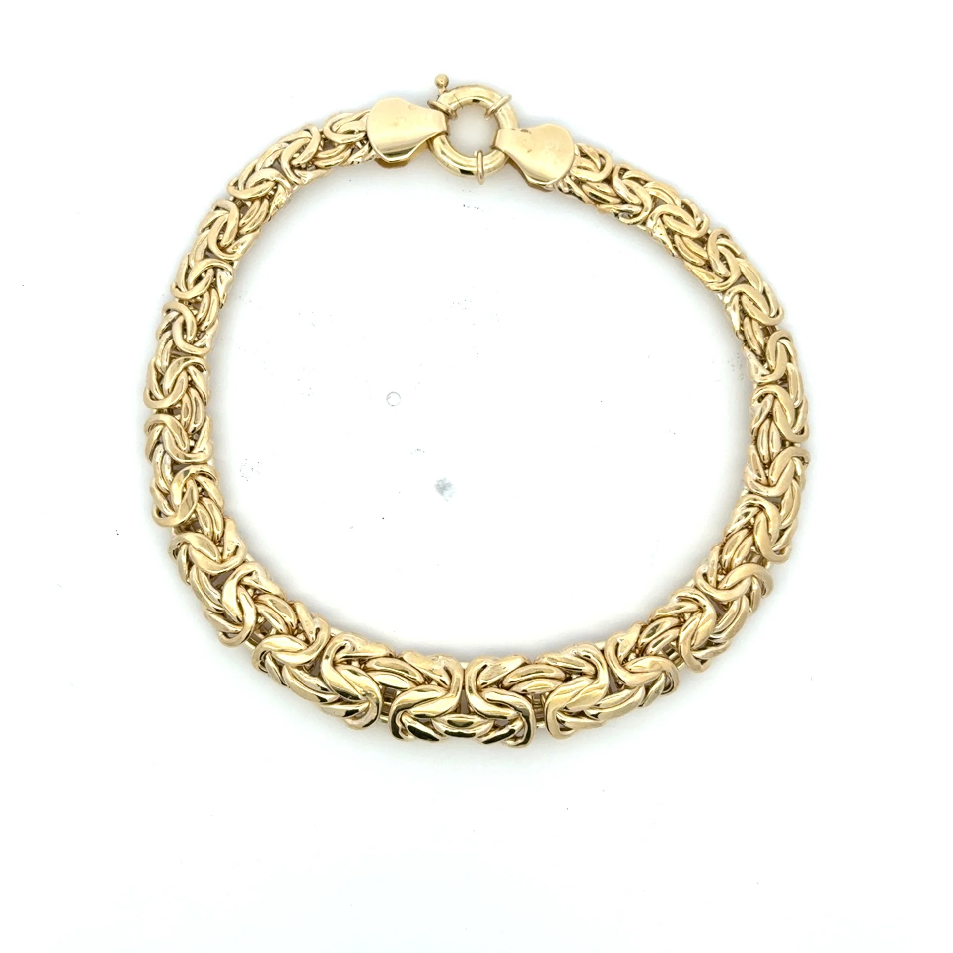 Bracelet Byzantine Princess Cut 10mm 8" 10K - Image 6