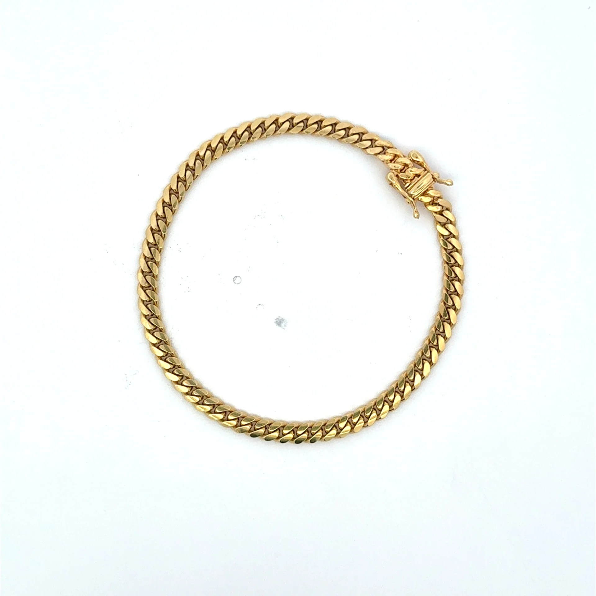 Bracelet Cuban Link 4mm 7" 14K