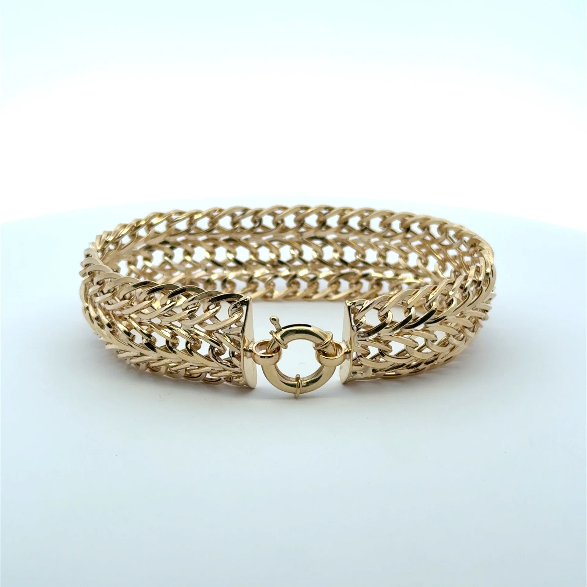 Bracelet Flat Braid 19mm 8" 10K - Image 3