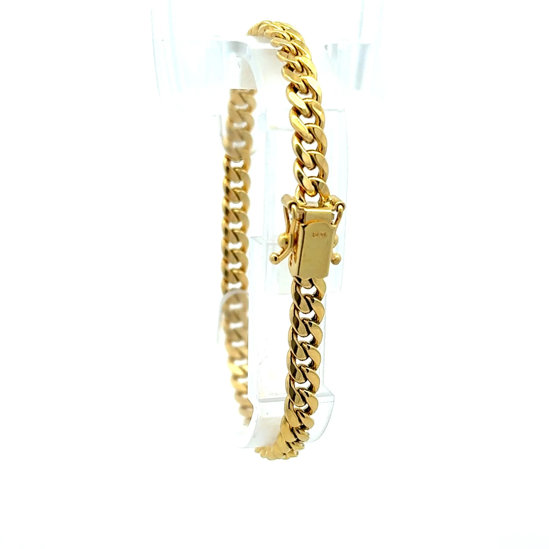 Bracelet Hollow Cuban 5mm 7" 14K - Image 2