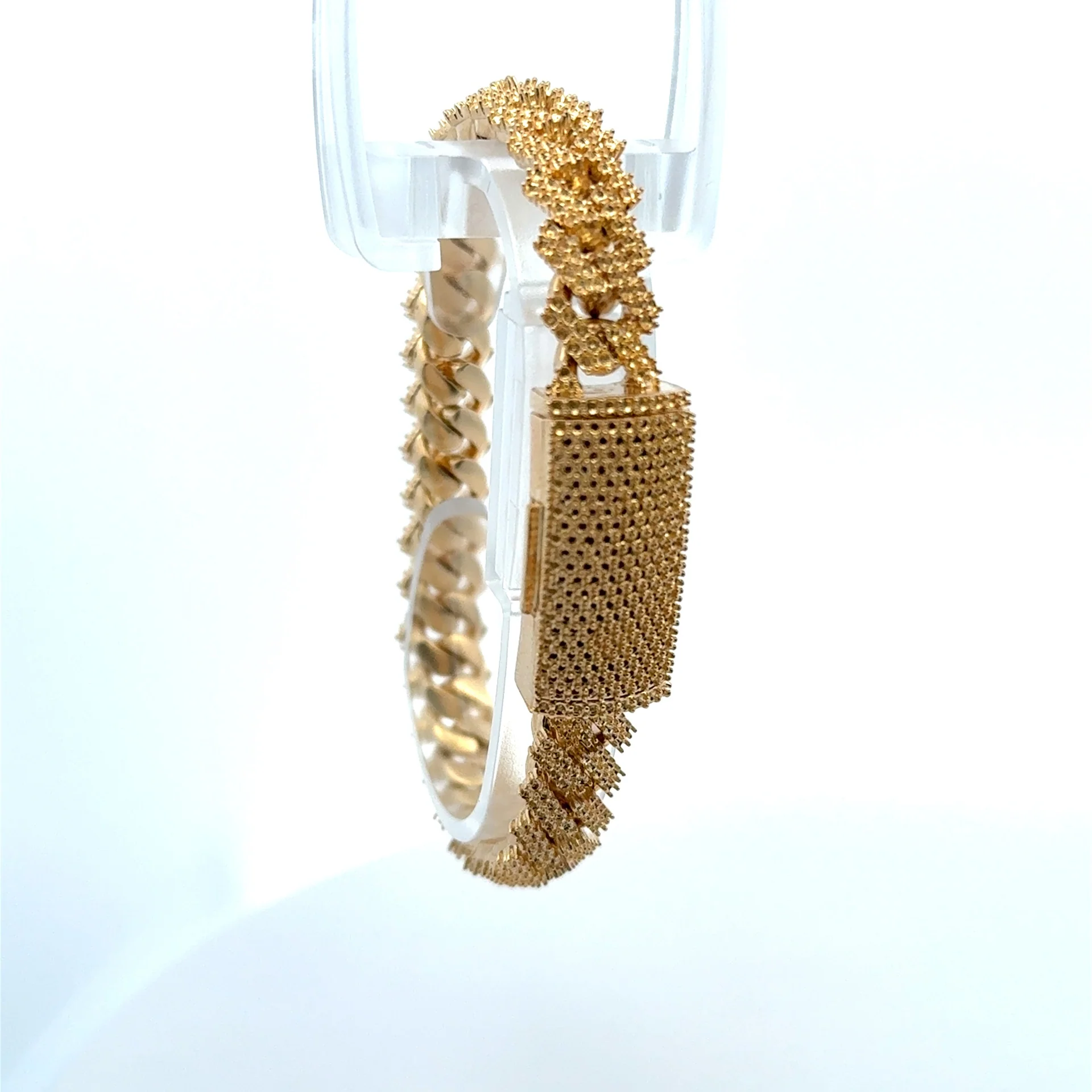 Bracelet Iced Cuban without Stones 10.5mm 7" 10K - Image 5