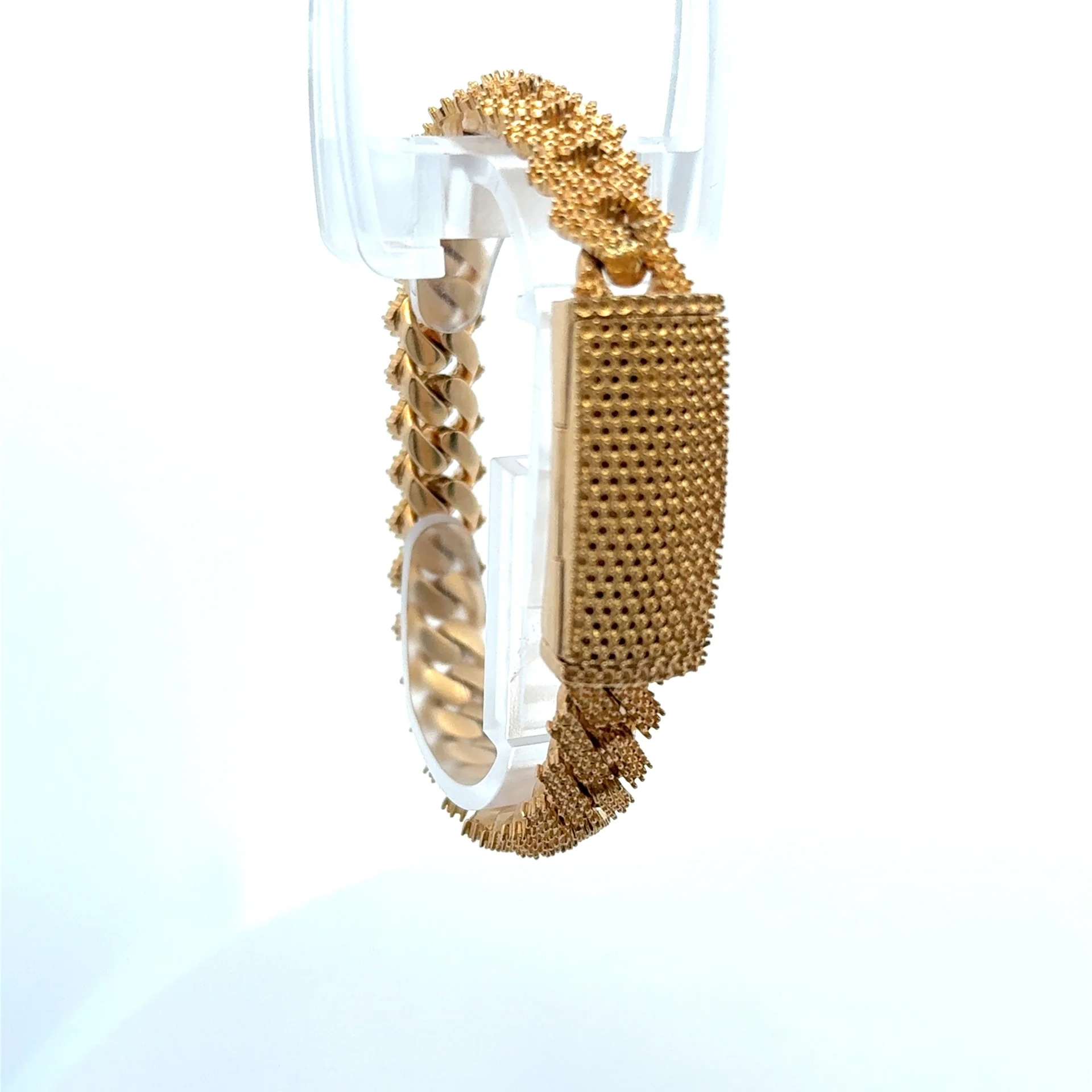 Bracelet Iced Cuban without Stones 11mm 8" 10K