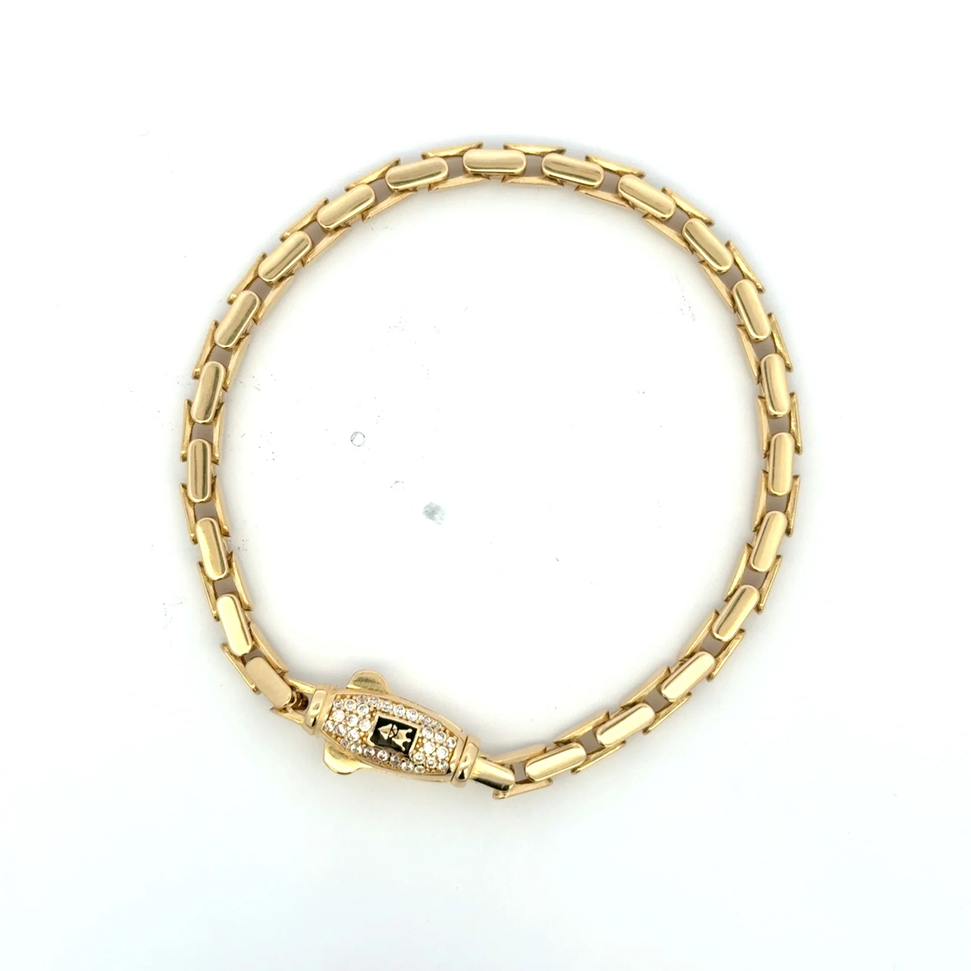 Bracelet Rectangular Link 4.5mm 8" 14K - Image 4