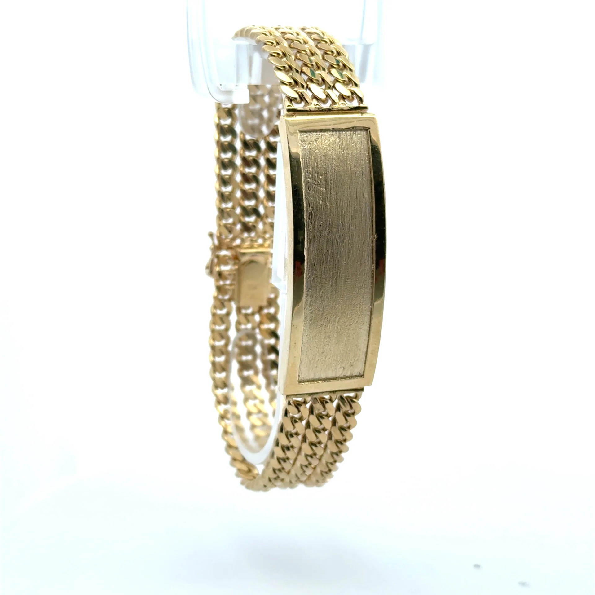 Bracelet Textured ID Triple Cuban Link 17mm 8.5" 10K - Image 4