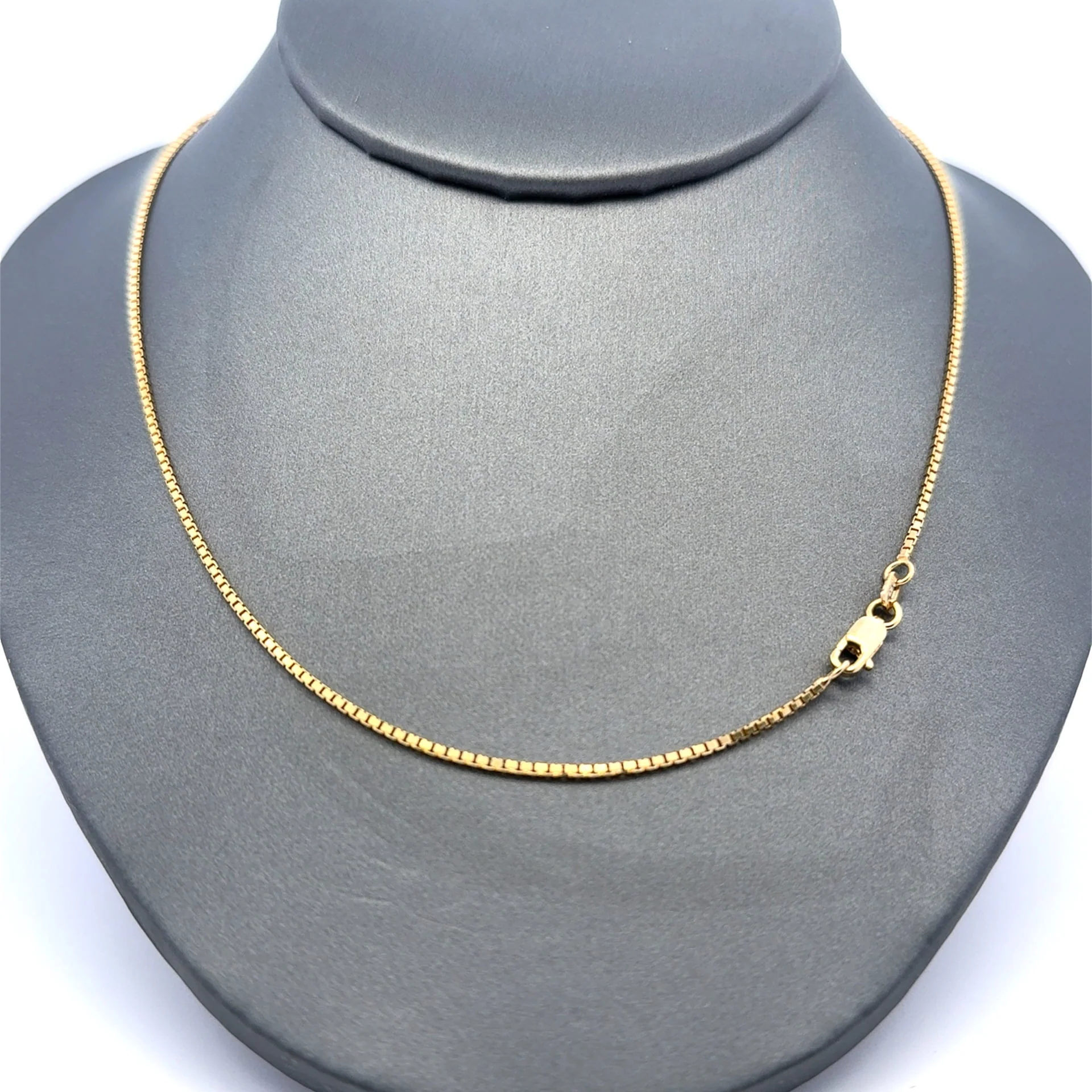 Chain Box Link 1mm 16" 14K - Image 2