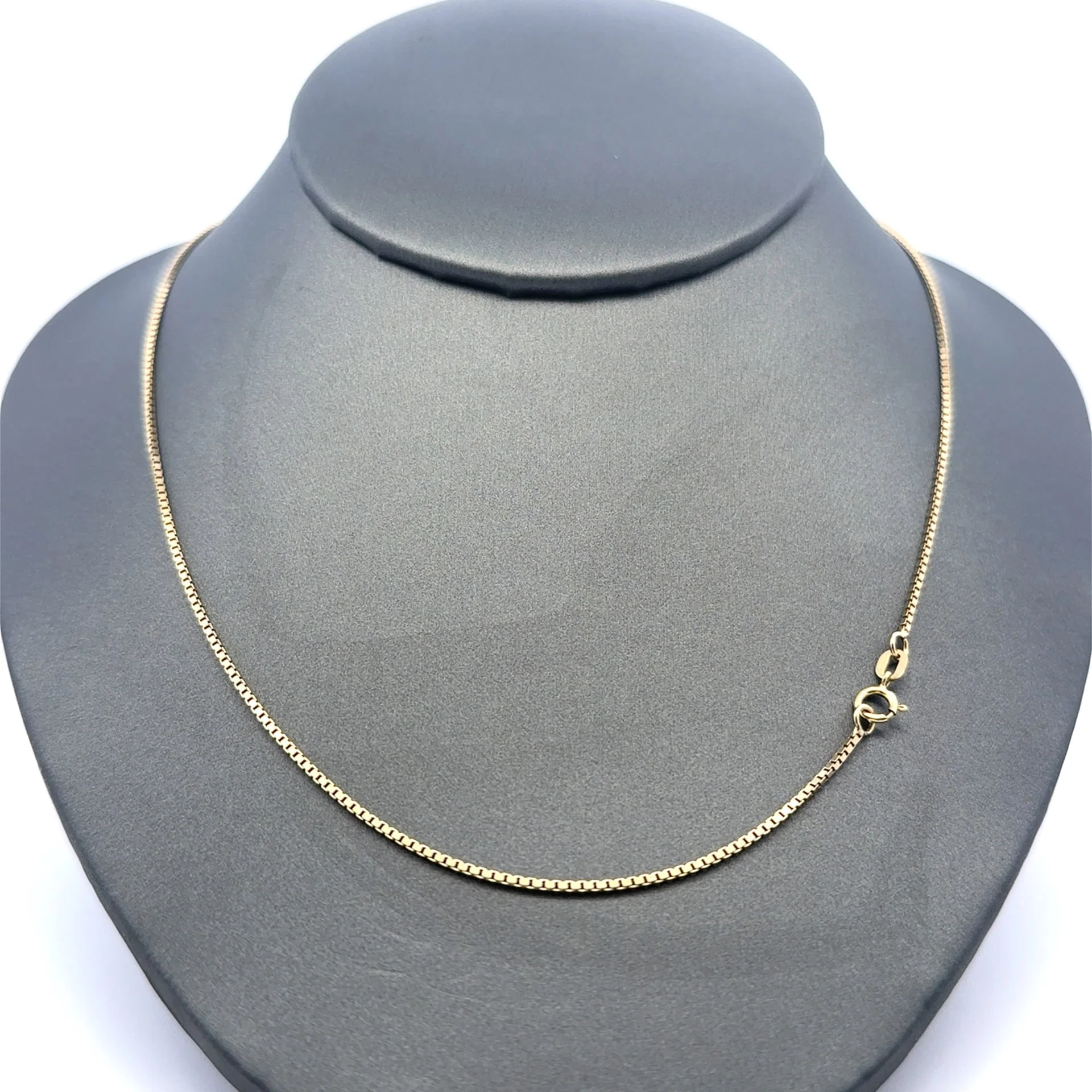 Chain Box Link 1mm 18" 14K - Image 7