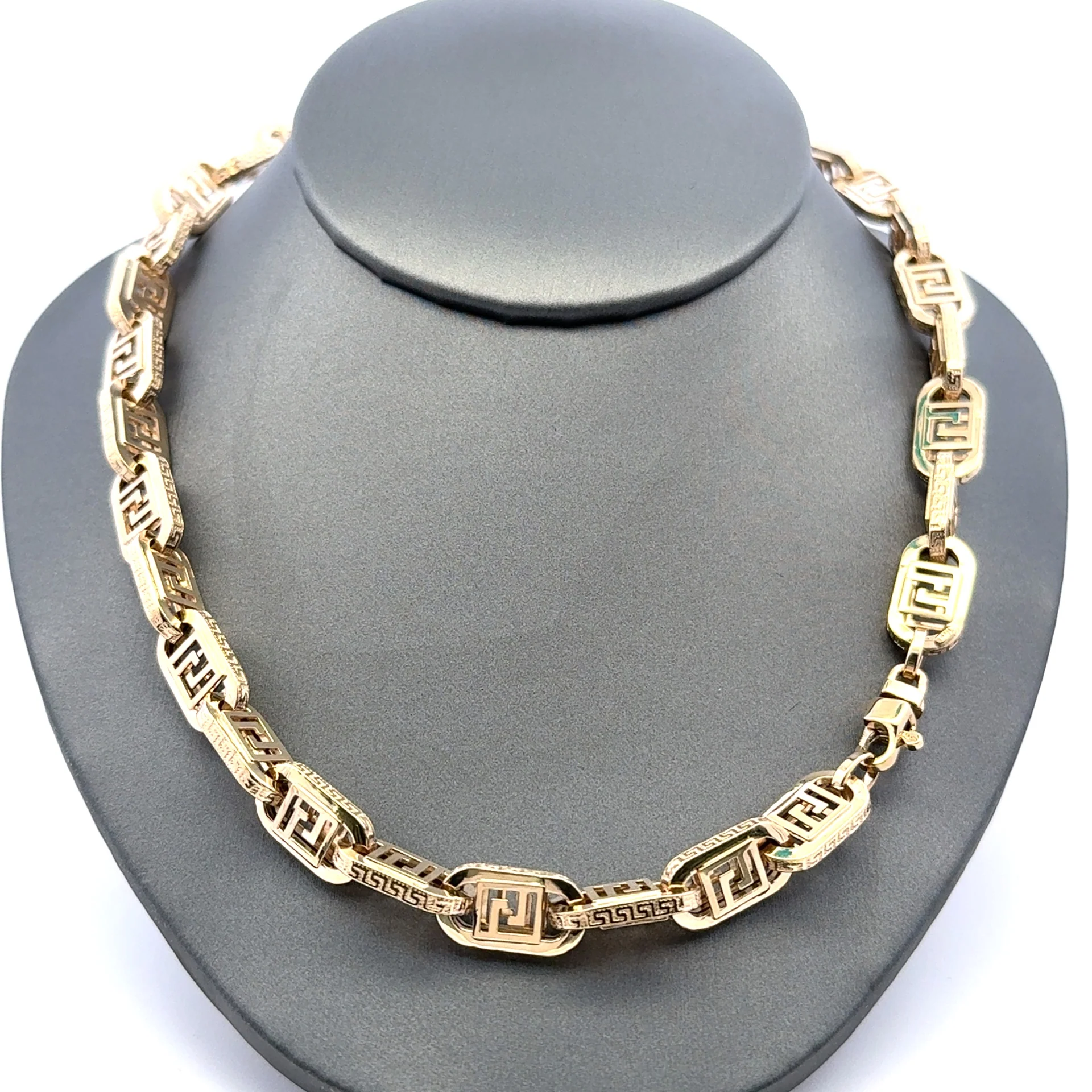 Chain Greek Key Link 8.5mm 24" 14K - Image 5