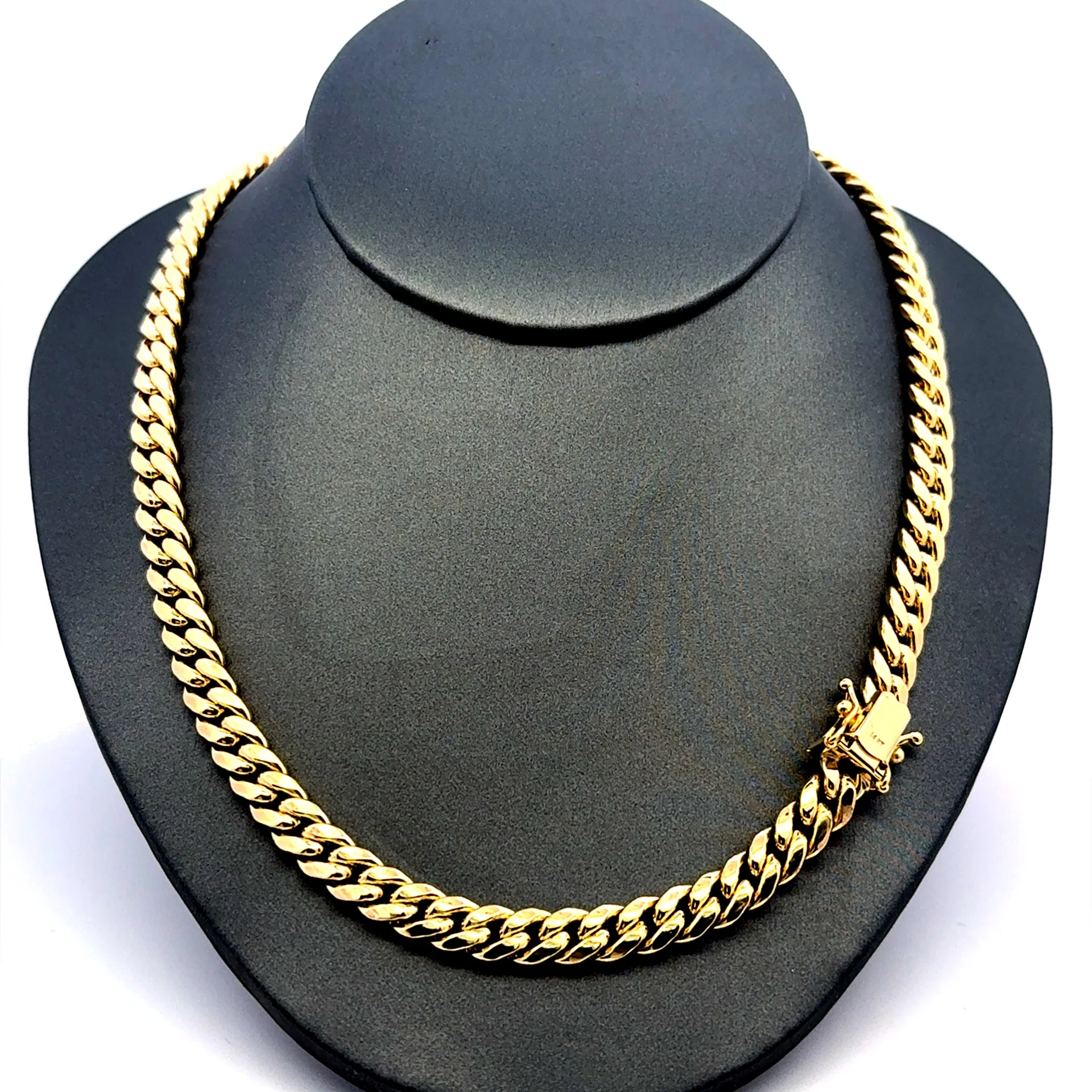 Chain Hollow Cuban 7mm 24" 14K - Image 2