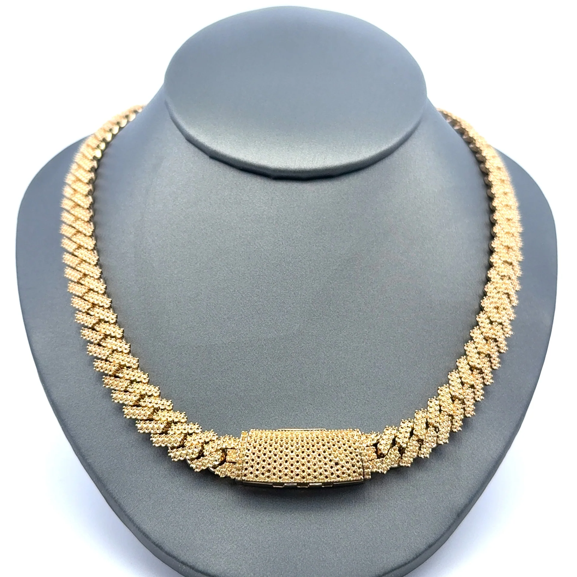 Chain Iced Cuban without Stones 9.5mm 24.5" 10K - Image 2