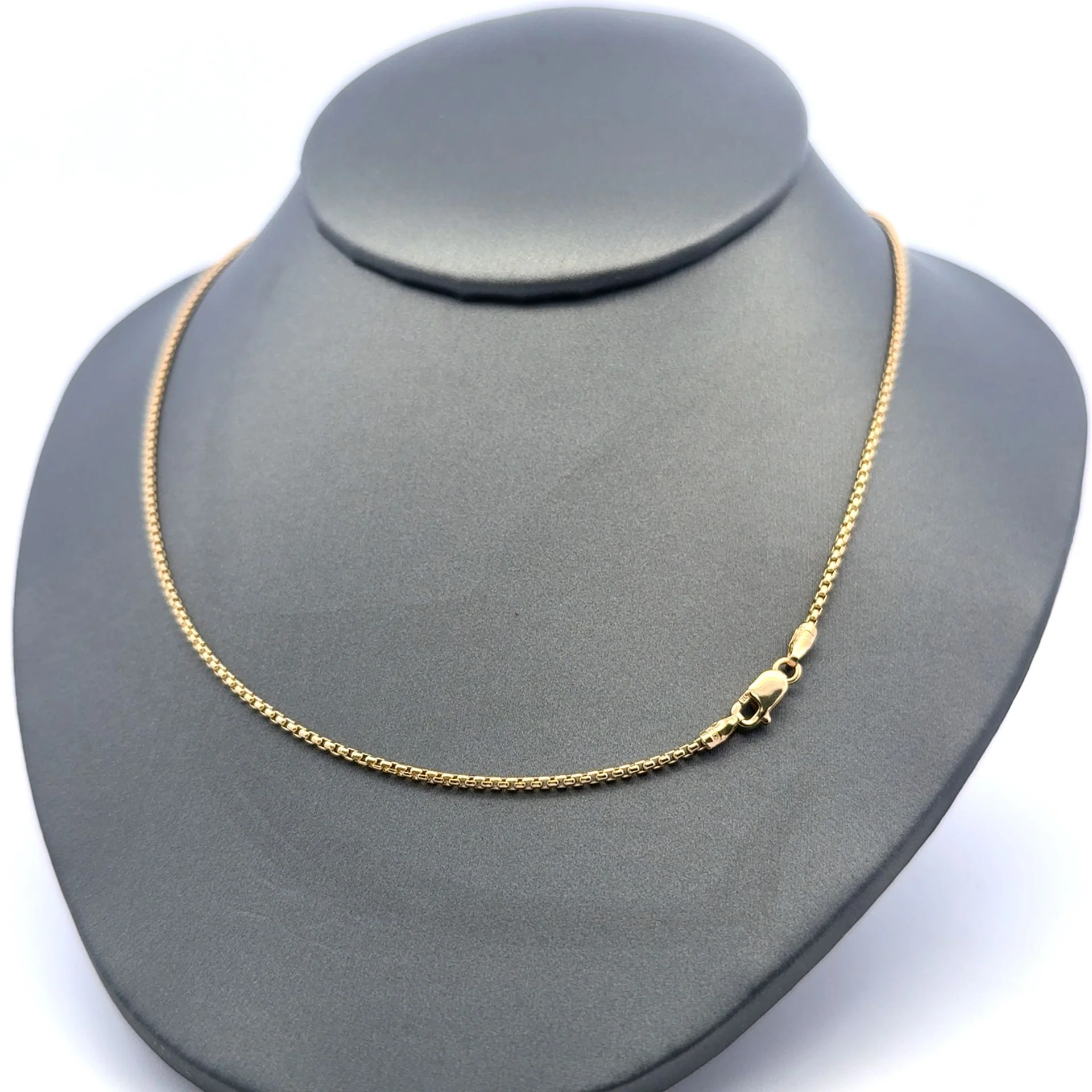 Chain Rounded Box Link 1.5mm 20" 14K - Image 4