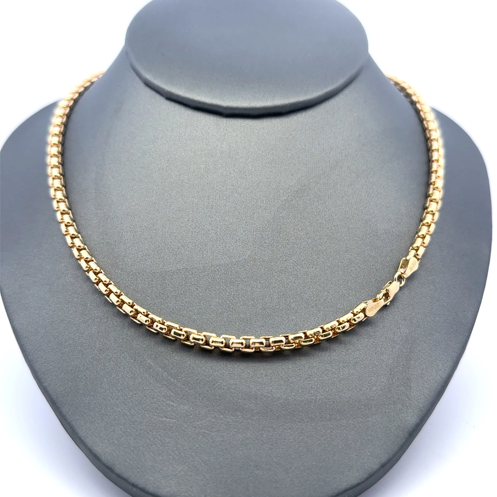 Chain Rounded Box Link 4mm 20" 14K - Image 3