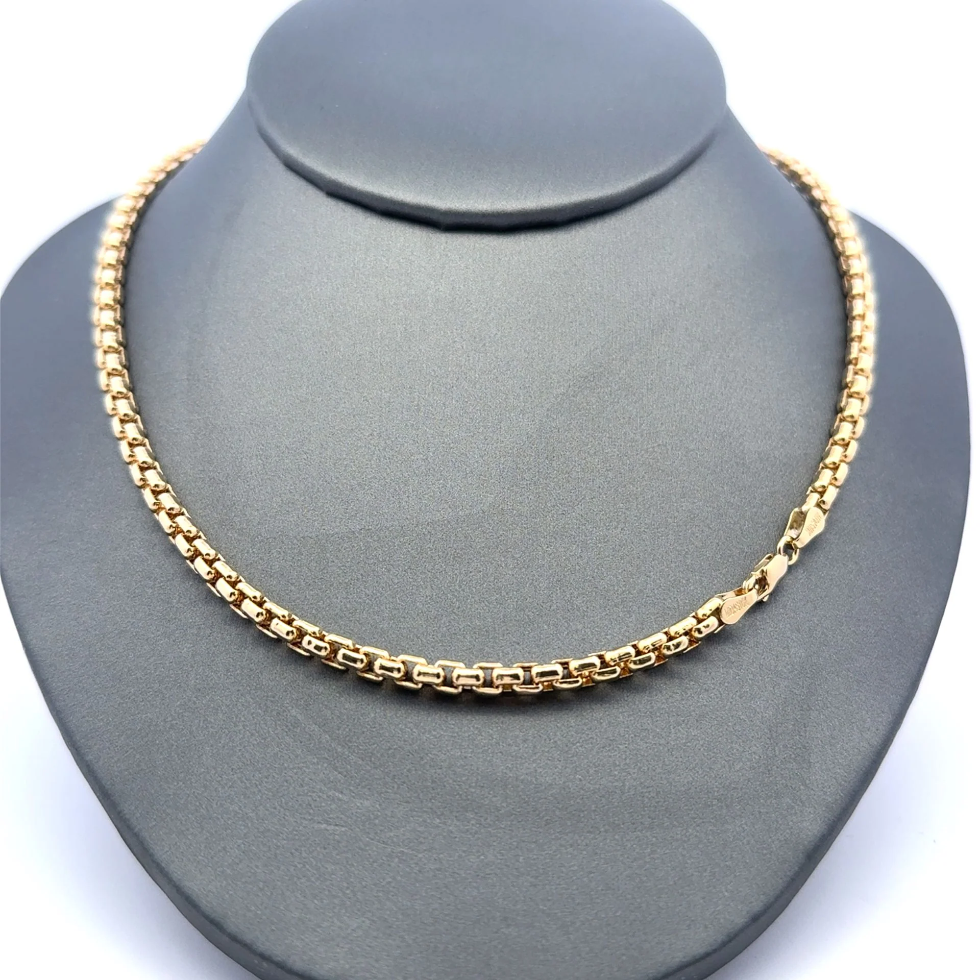 Chain Rounded Box Link 4mm 20" 14K - Image 6
