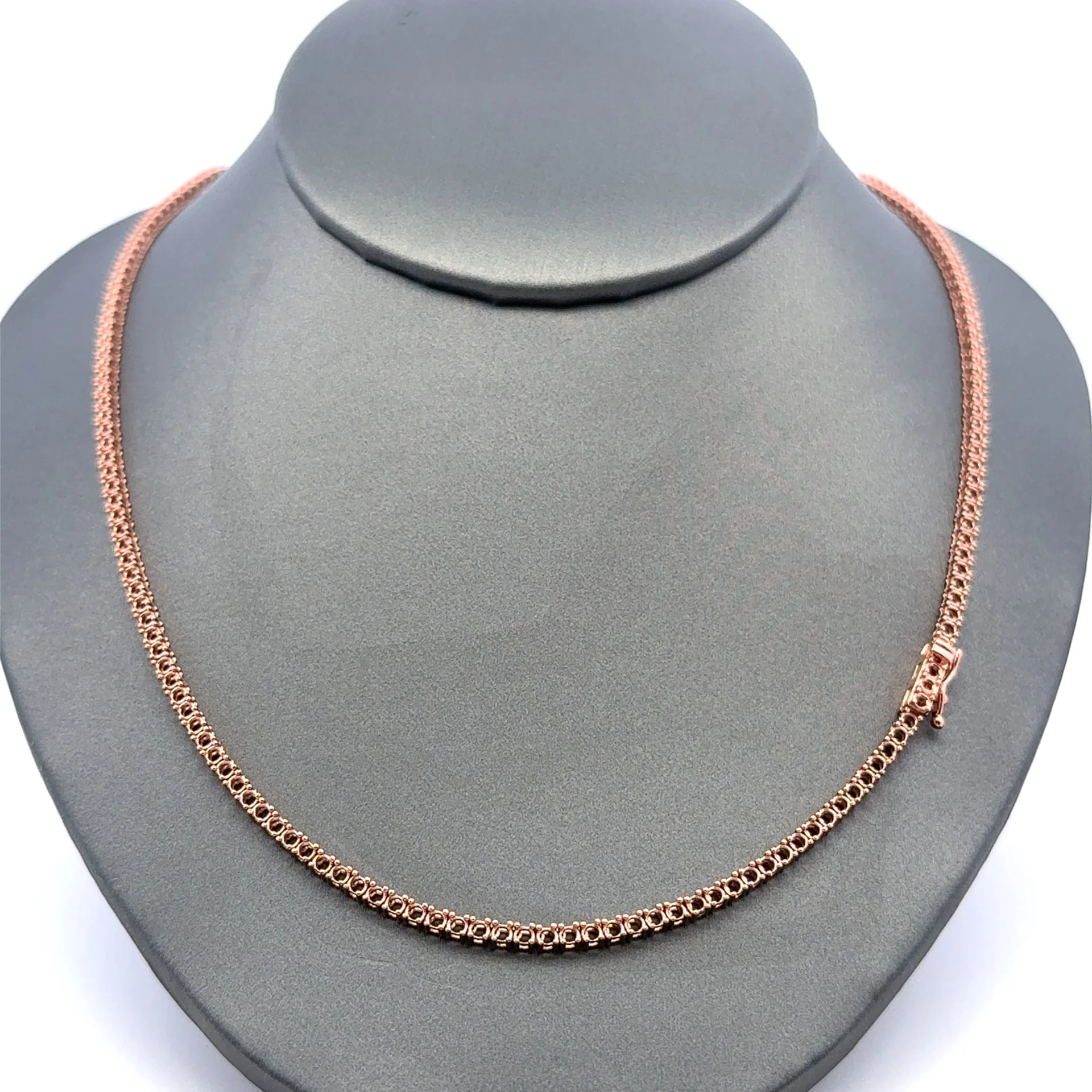 Chain Tennis without Stones Rose Gold 2.5mm 18" 10K - Image 7
