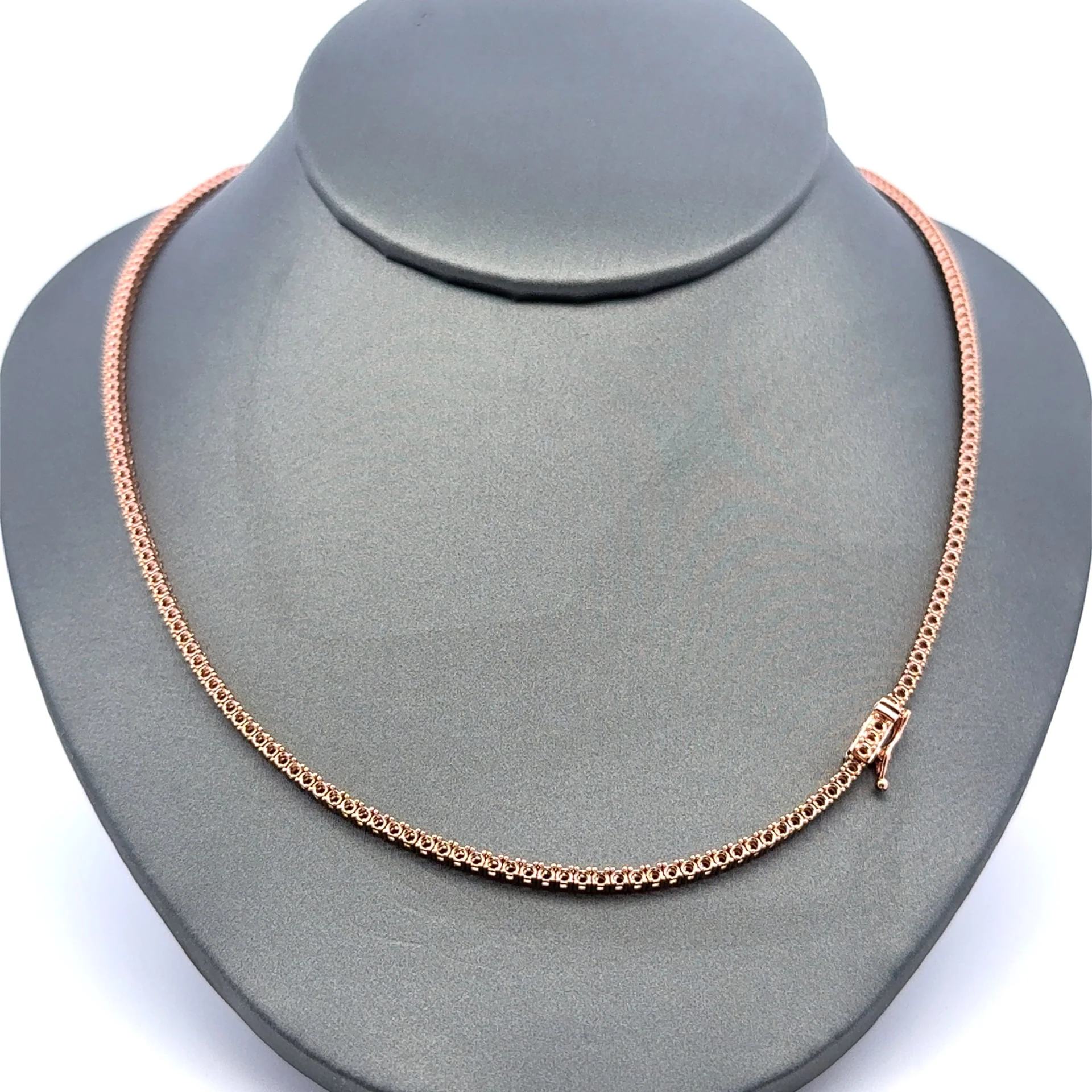 Chain Tennis without Stones Rose Gold 2mm 16" 10K - Image 5