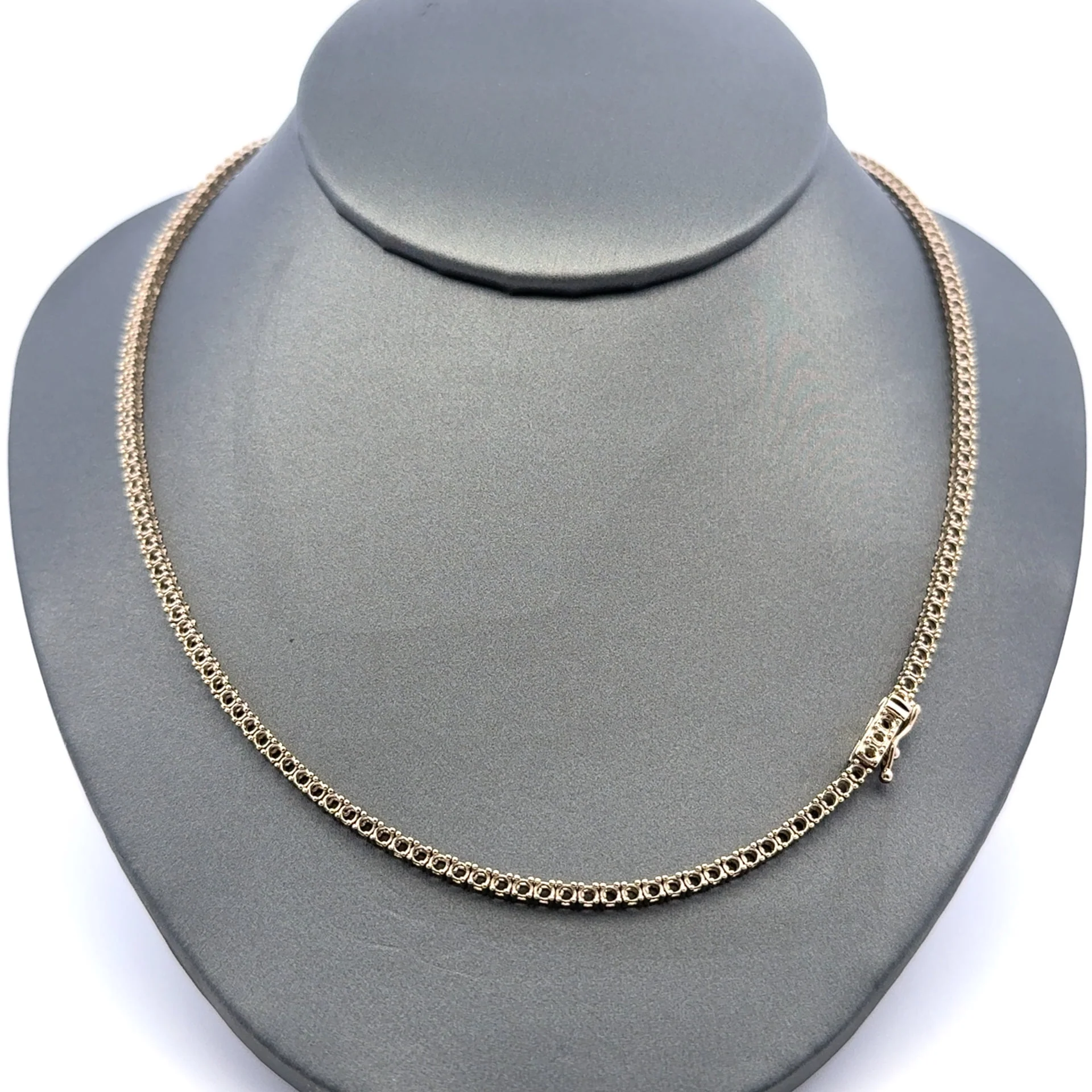 Chain Tennis without Stones White Gold 2.5mm 16" 10K - Image 5