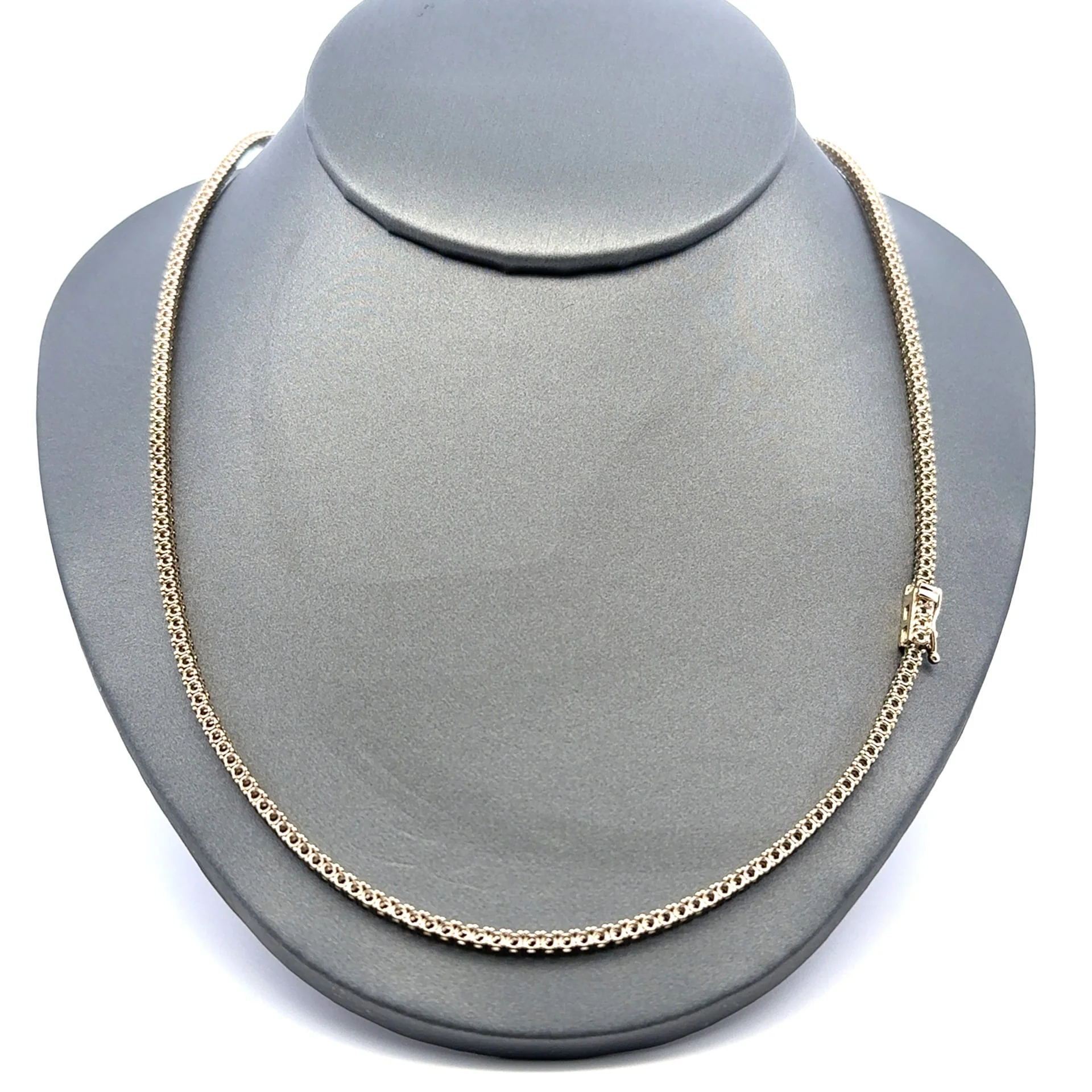 Chain Tennis without Stones White Gold 2mm 18" 10K