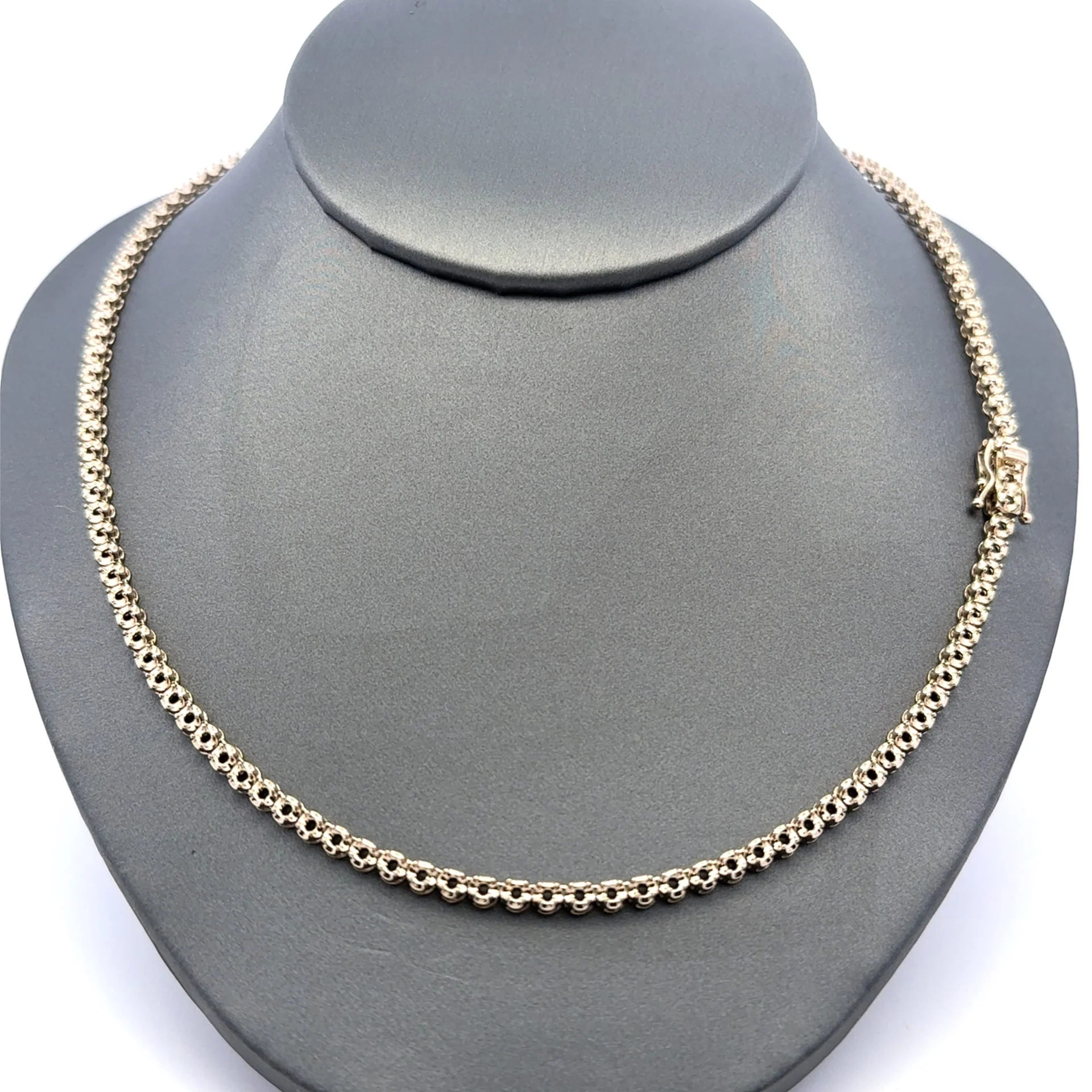 Chain Tennis without Stones White Gold 3.5mm 18" 10K