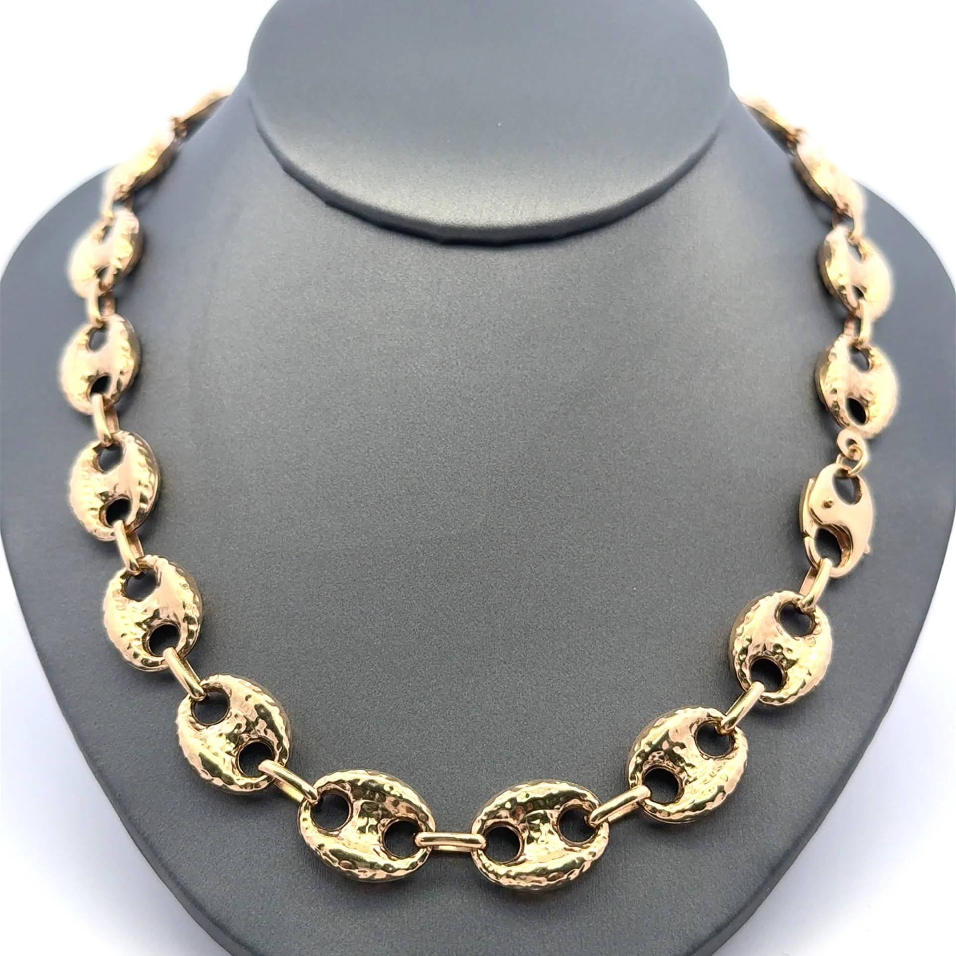 Chain Textured Mariner Puff 12mm 20" 10K - Image 2
