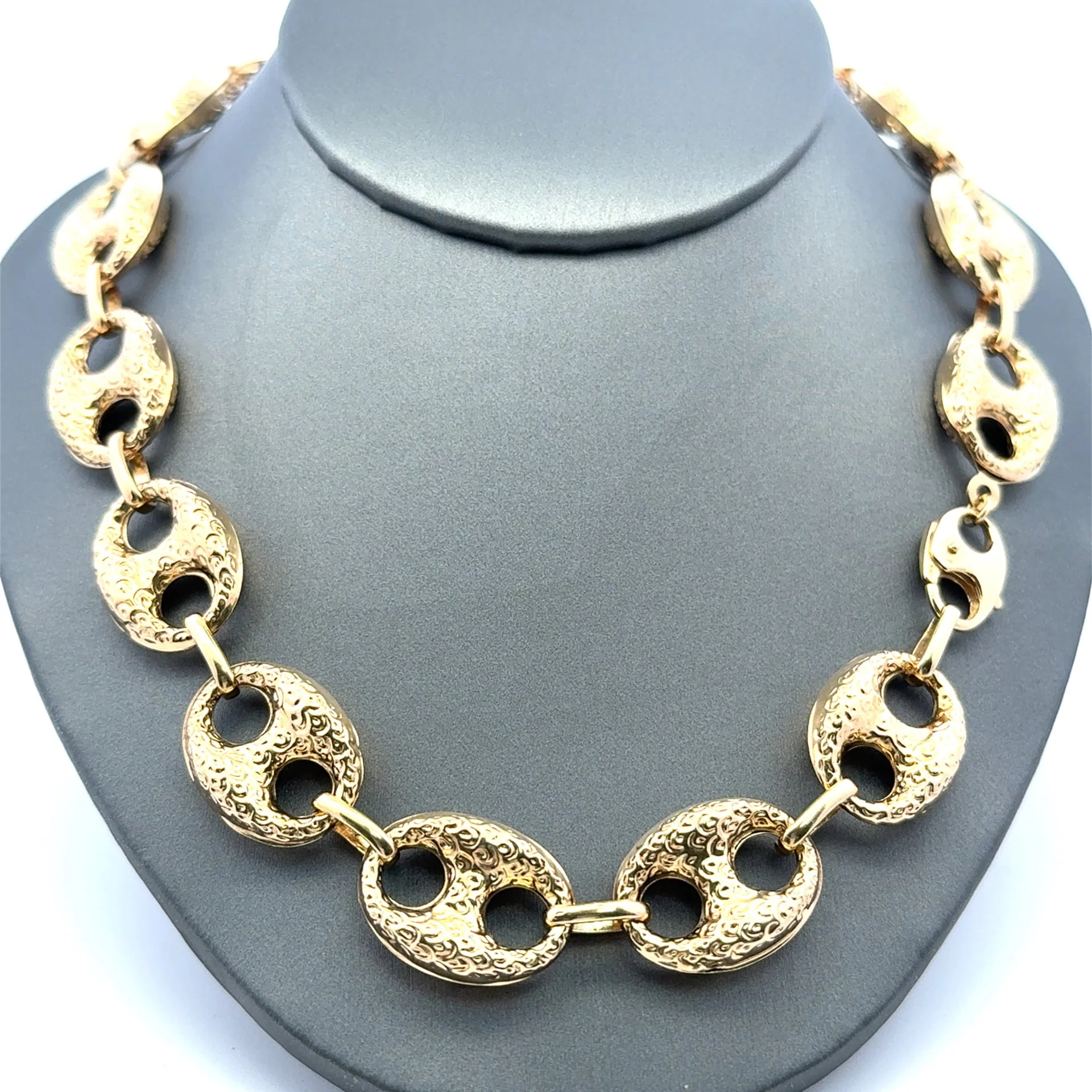 Chain Textured Mariner Puff 16.5mm 20" 10K - Image 2