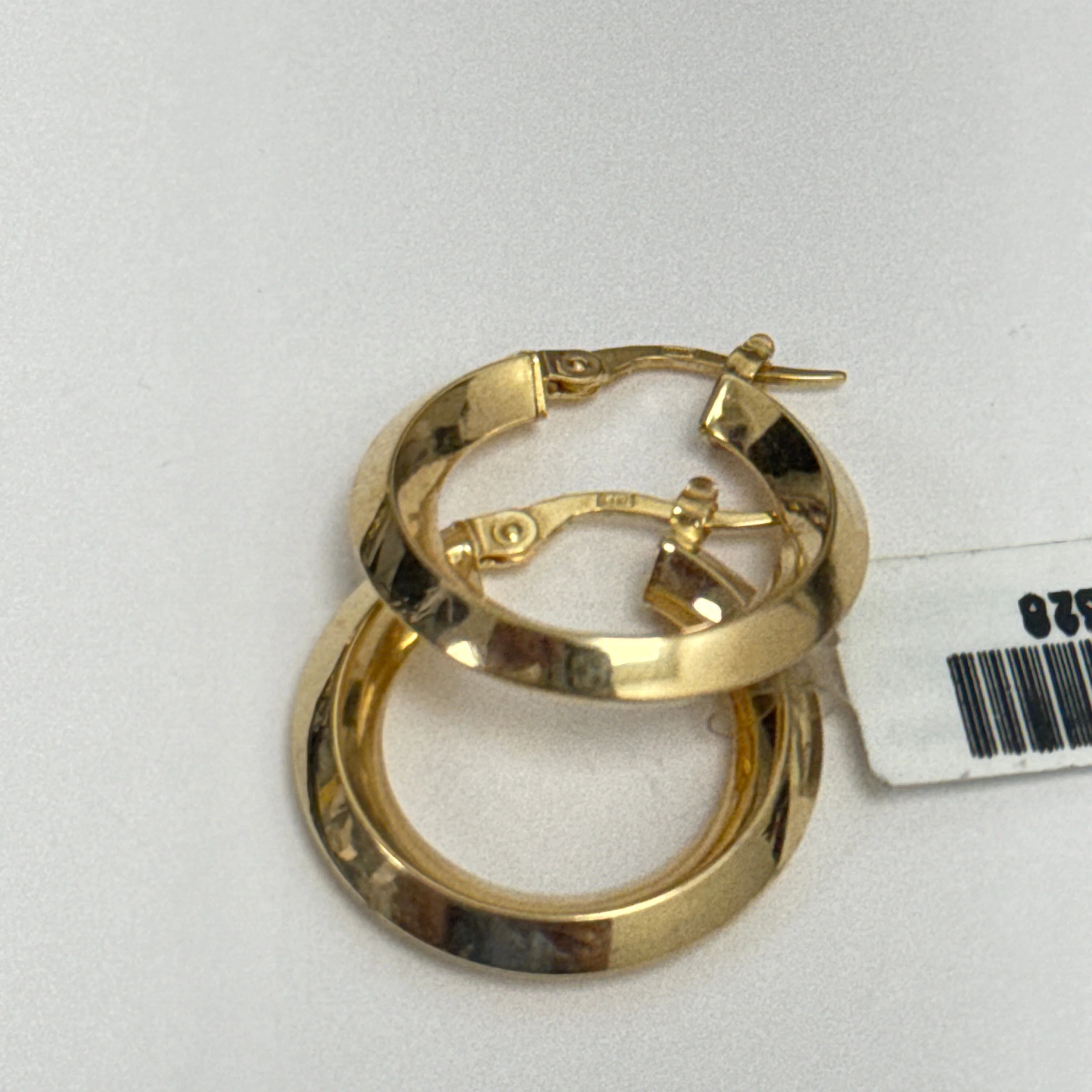 14k Classic Yellow Gold Hoop Earrings - Image 2