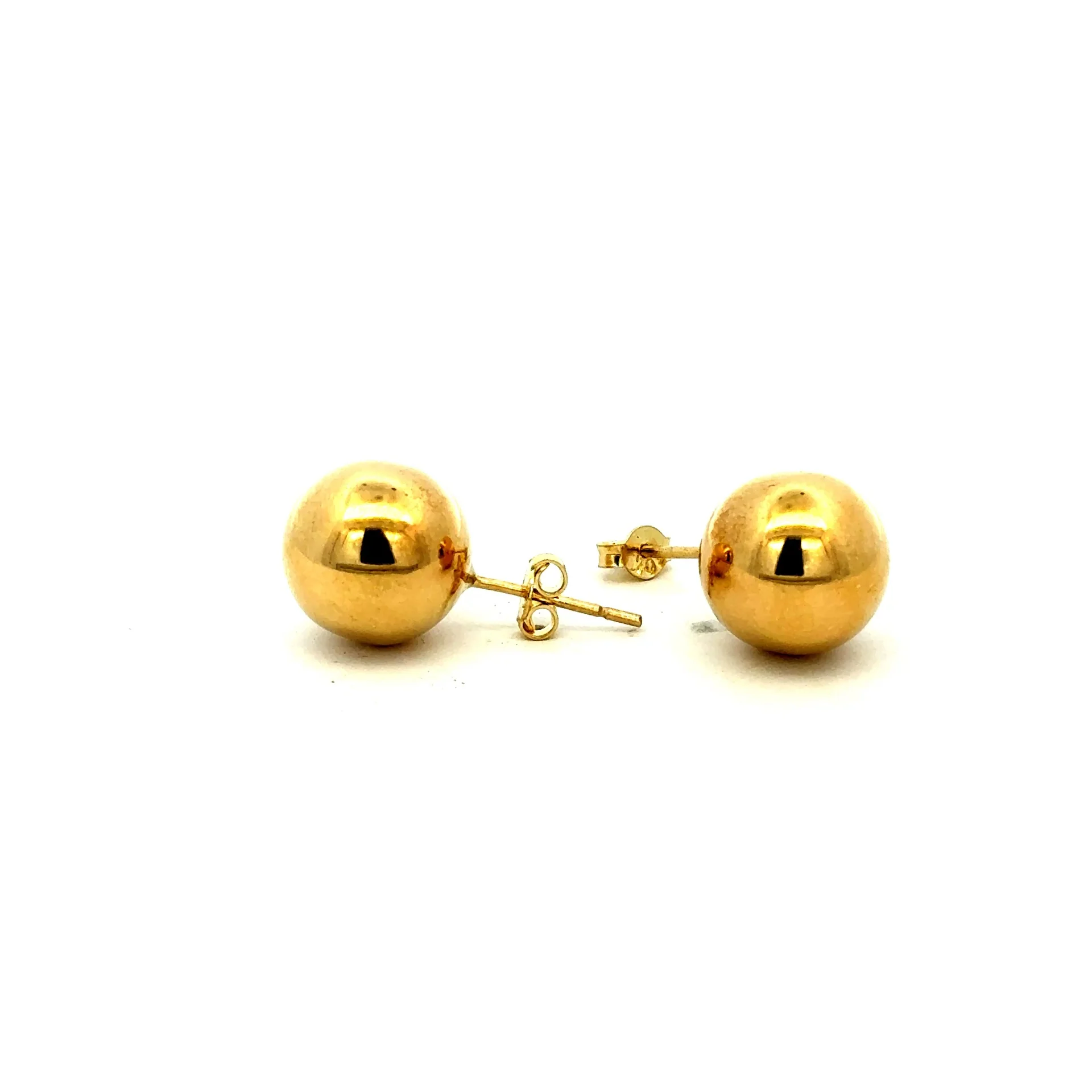 Earrings Ball Studs 10 10mm 10K - Image 2