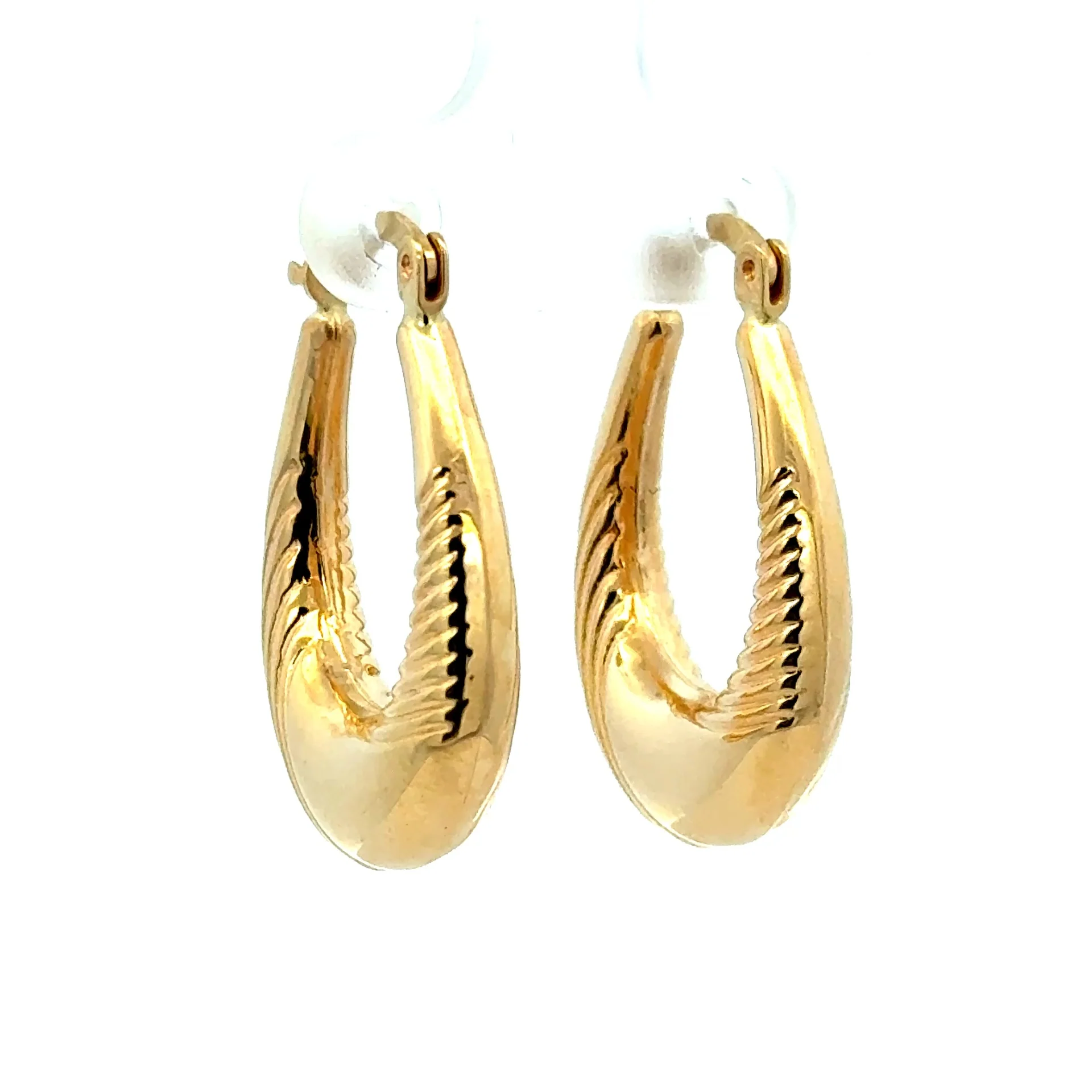 Earrings Fancy Hoops 14.5 4mm 10K - Image 6