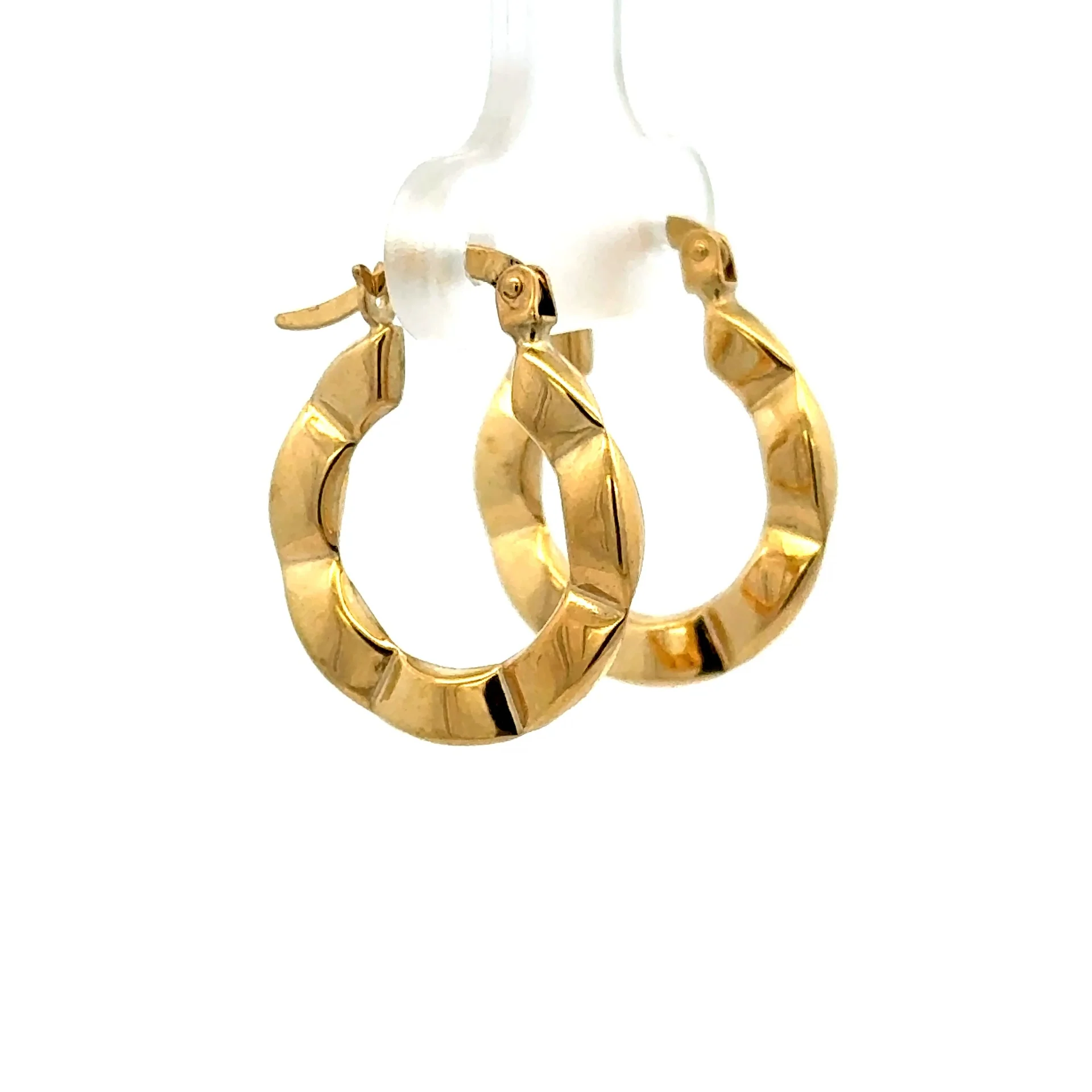 Earrings Fancy Hoops 15 2mm 10K - Image 2