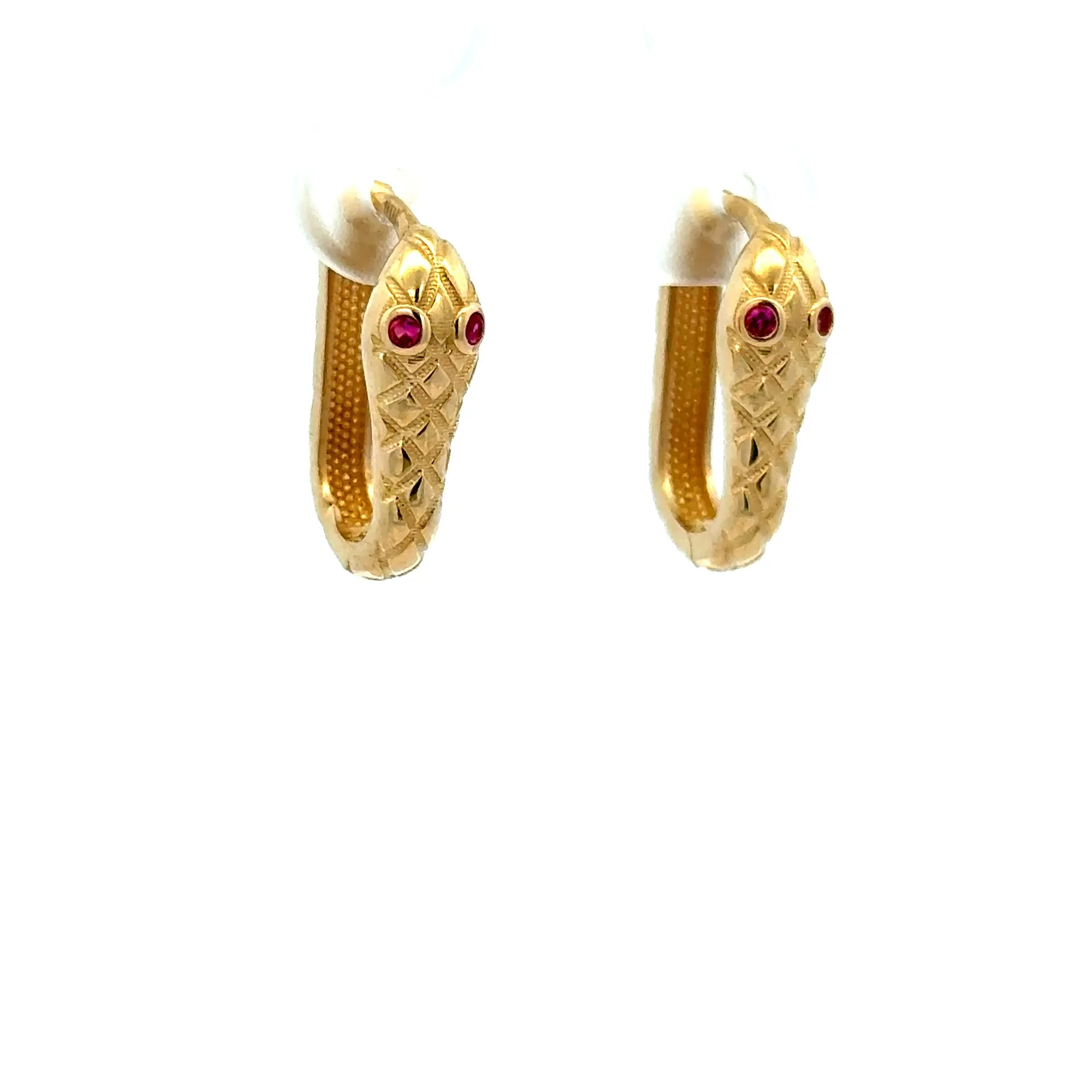 Earrings Fancy Hoops 16.5 4.5mm 10K - Image 2