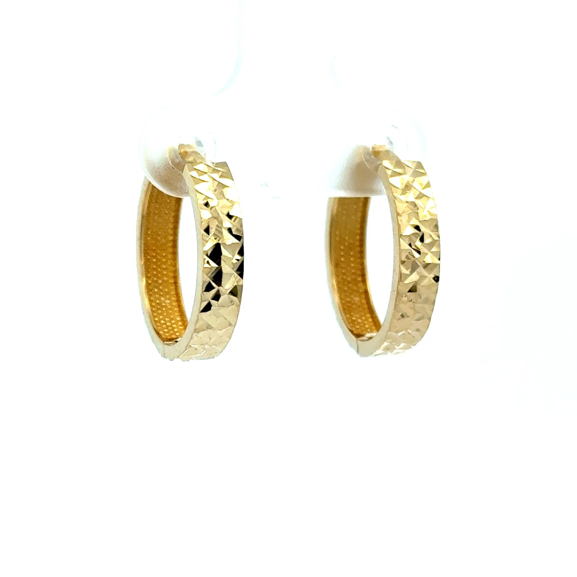 Earrings Fancy Hoops 18 3.5mm 10K - Image 2