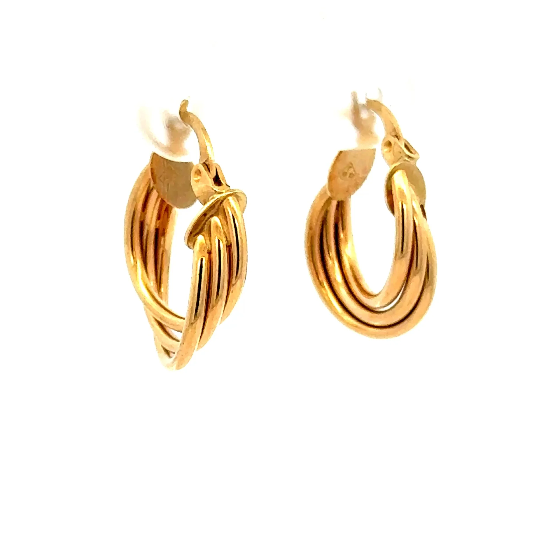 Earrings Fancy Hoops 18.5 4.5mm 10K - Image 3