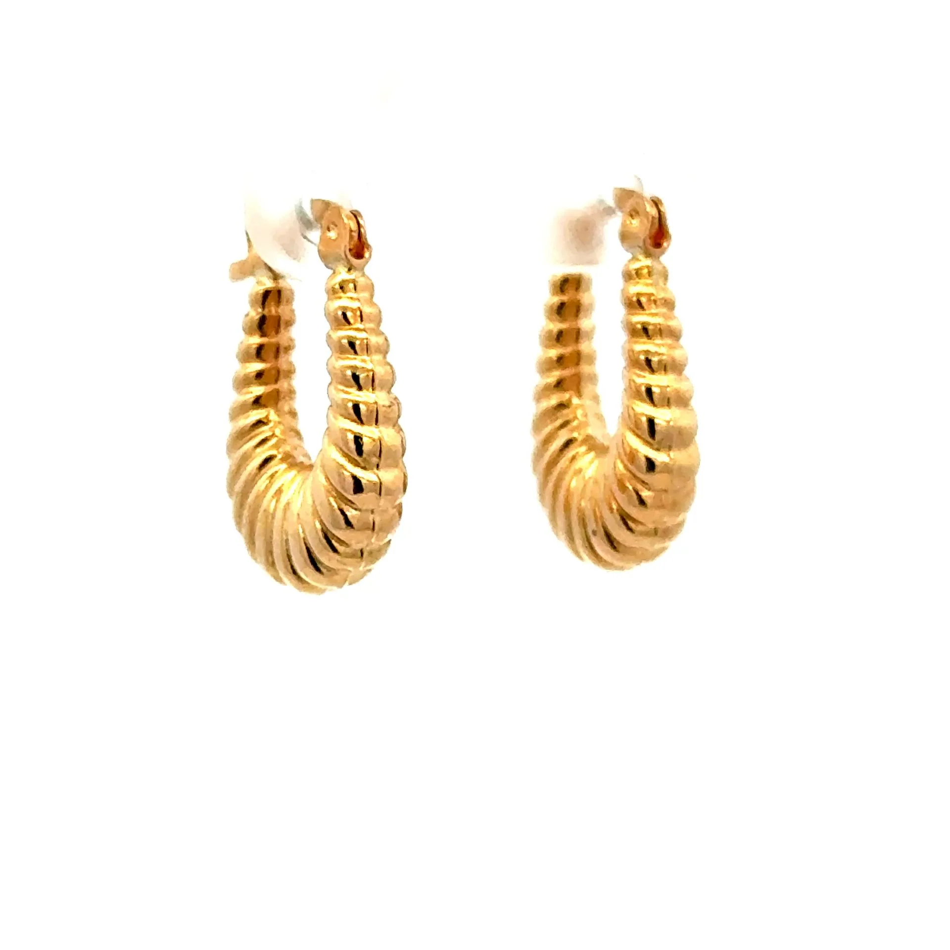 Earrings Fancy Hoops 19.5 5mm 10K - Image 3