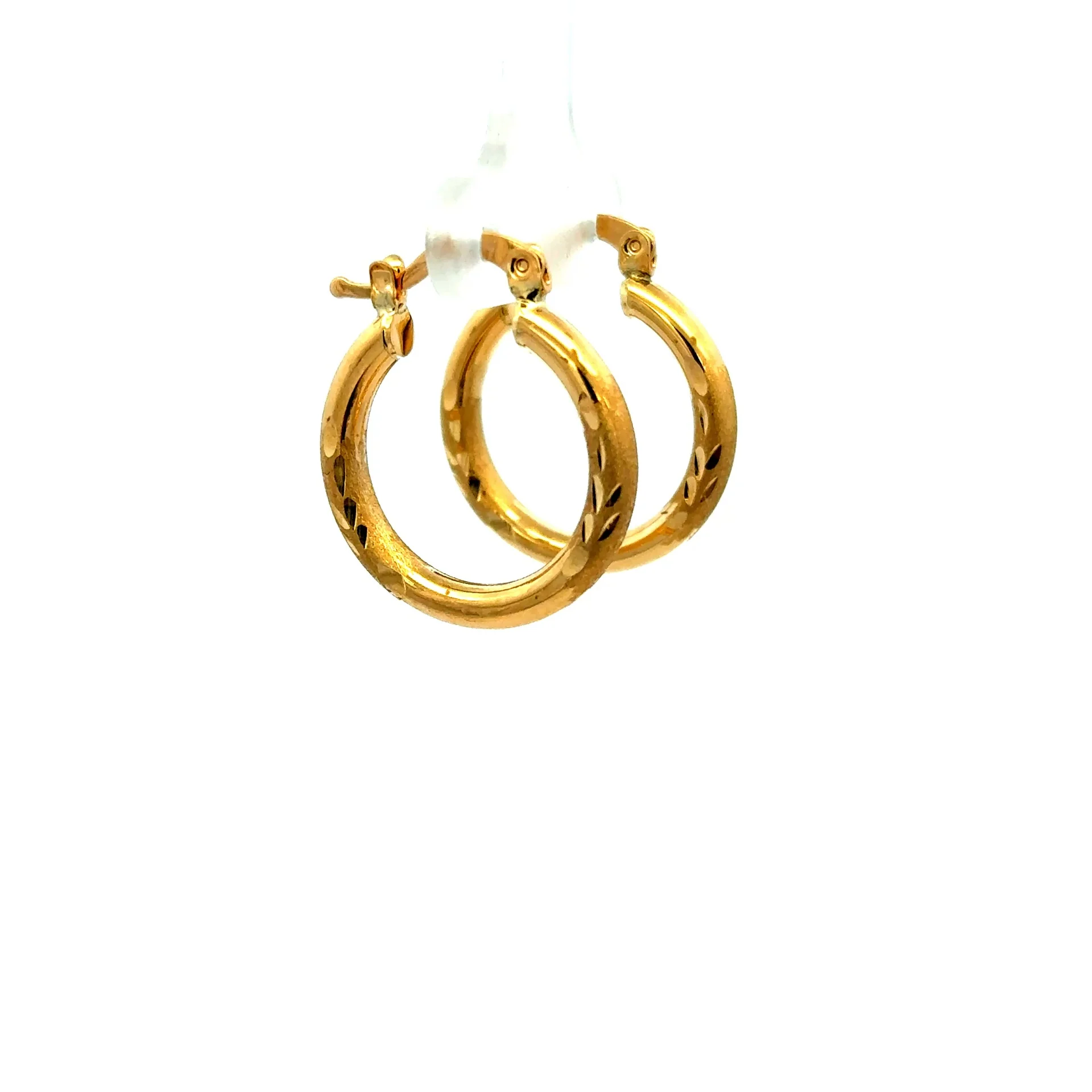Earrings Fancy Hoops 23.5 3mm 10K - Image 2
