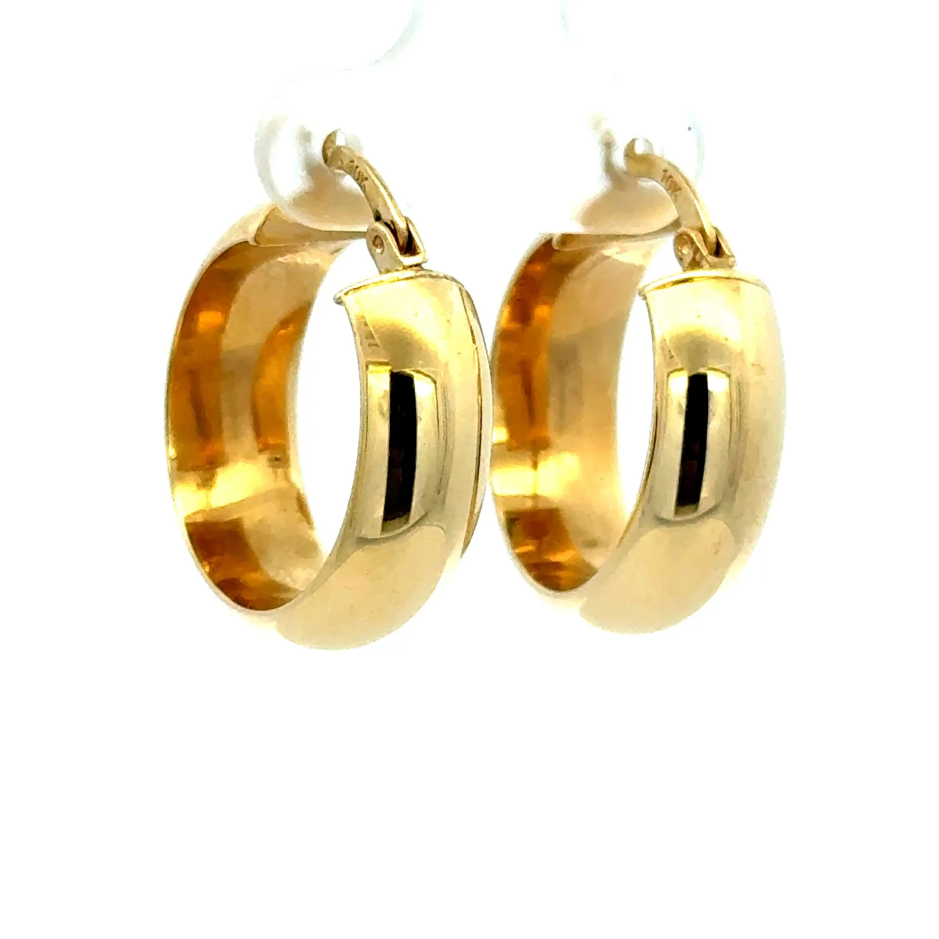 Earrings Fancy Hoops 23.5 7.5mm 10K - Image 3
