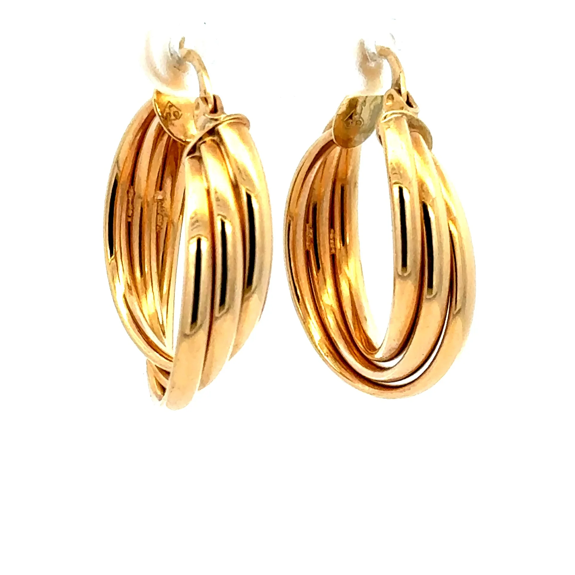 Earrings Fancy Hoops 25 4mm 10K - Image 2