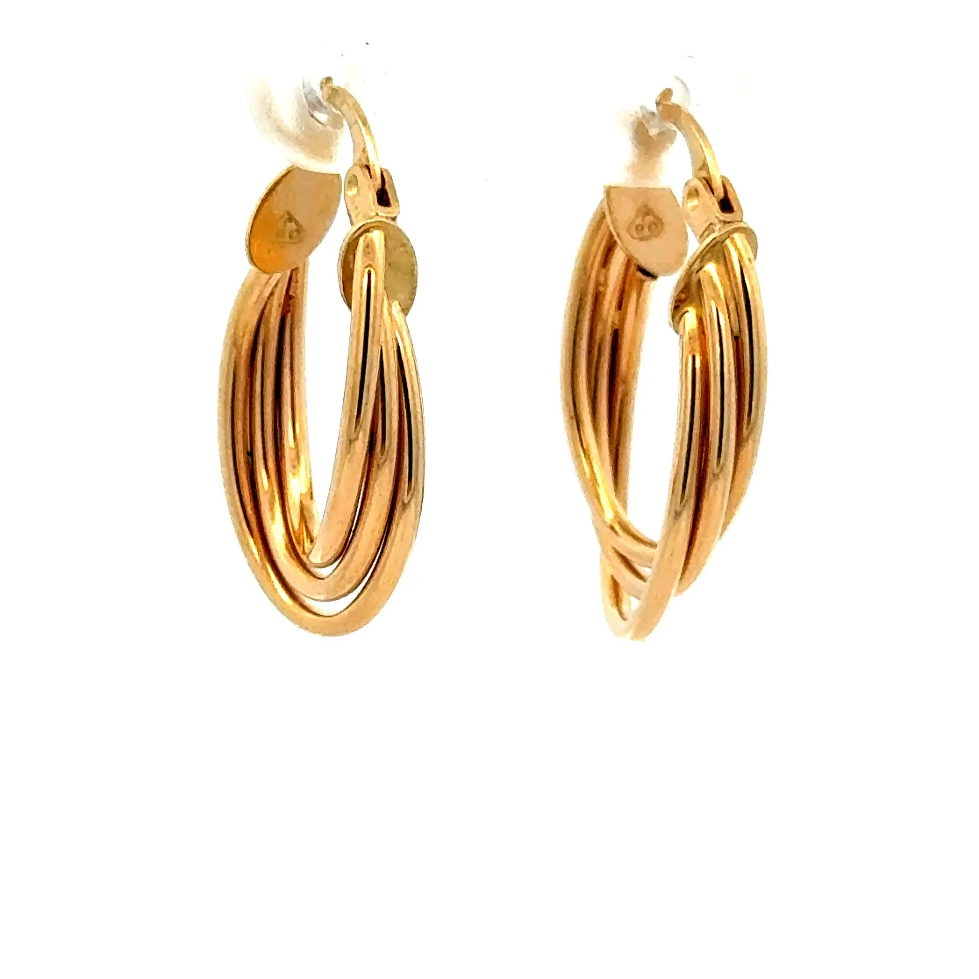 Earrings Fancy Hoops 25 4mm 10K - Image 3