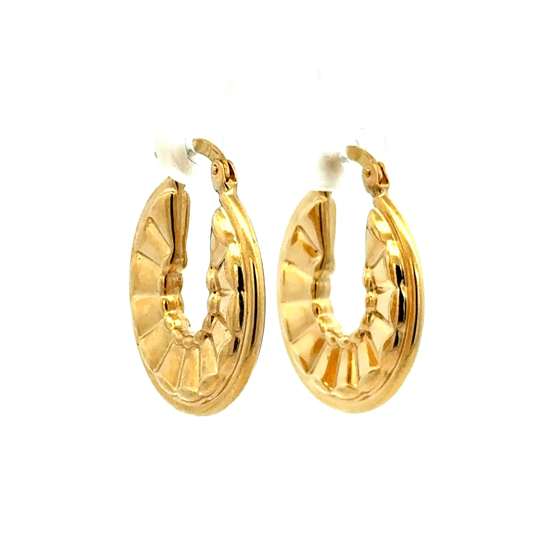Earrings Fancy Hoops 25.5 3.5mm 10K - Image 3