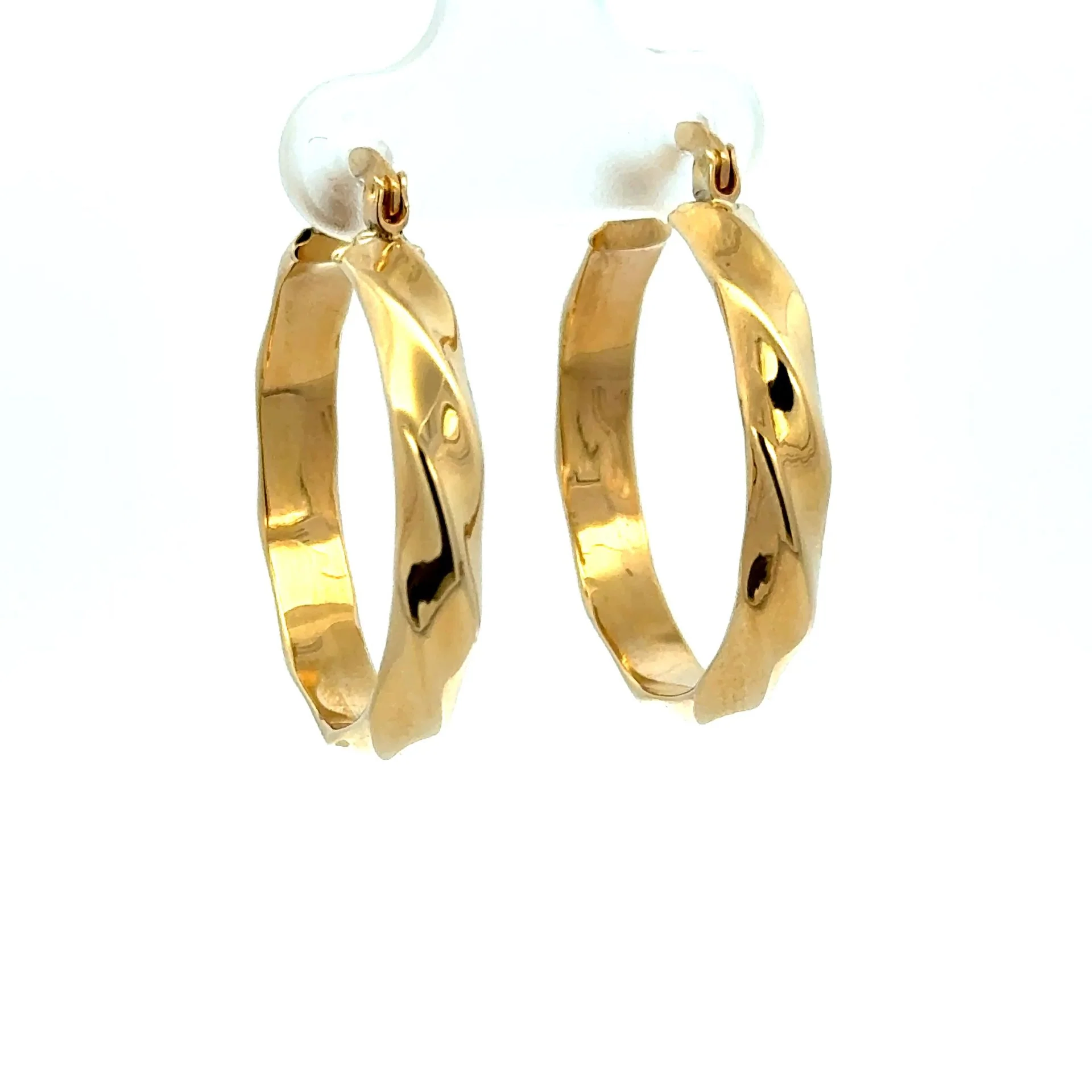Earrings Fancy Hoops 26.5 4.5mm 10K - Image 5