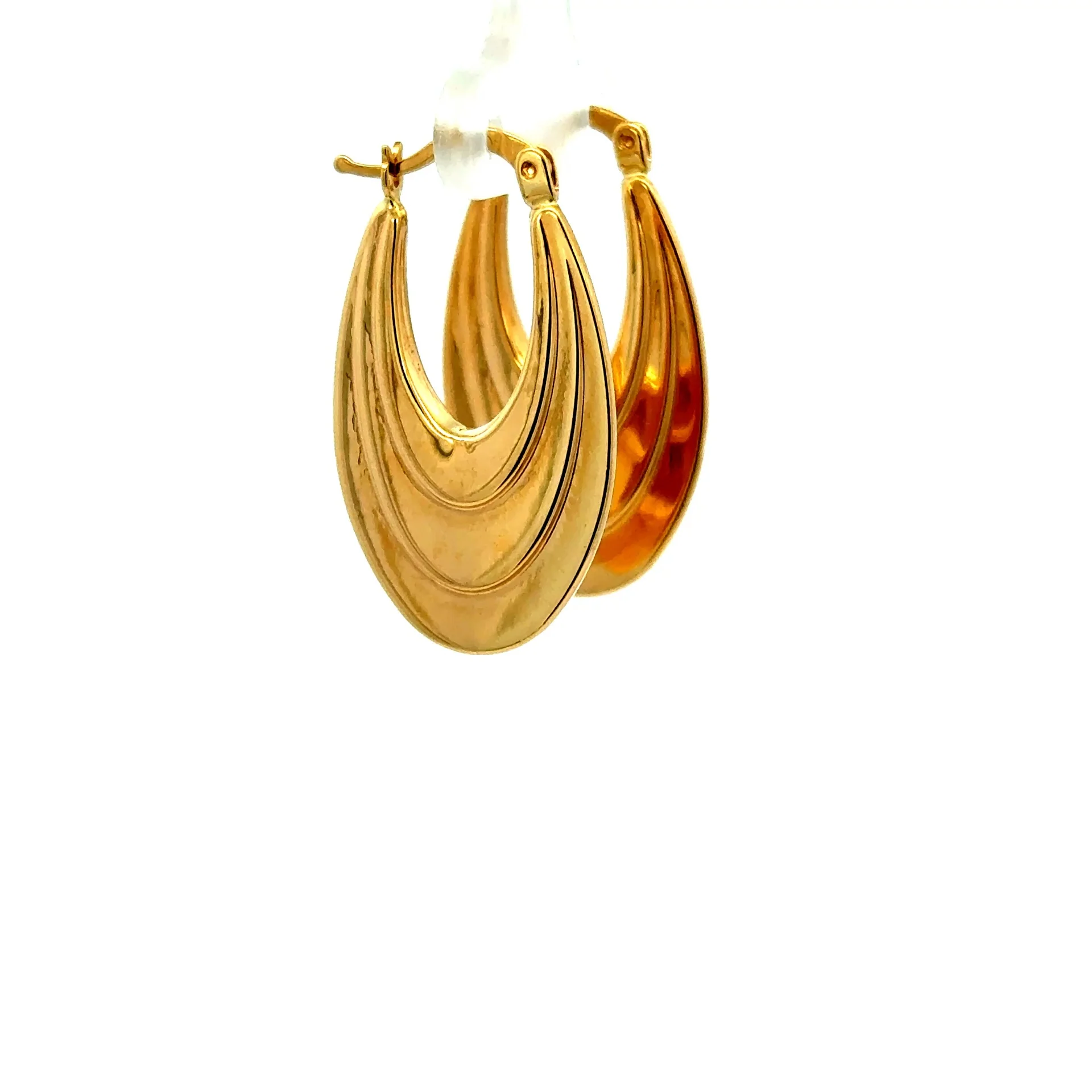 Earrings Fancy Hoops 32 3.5mm 10K - Image 3