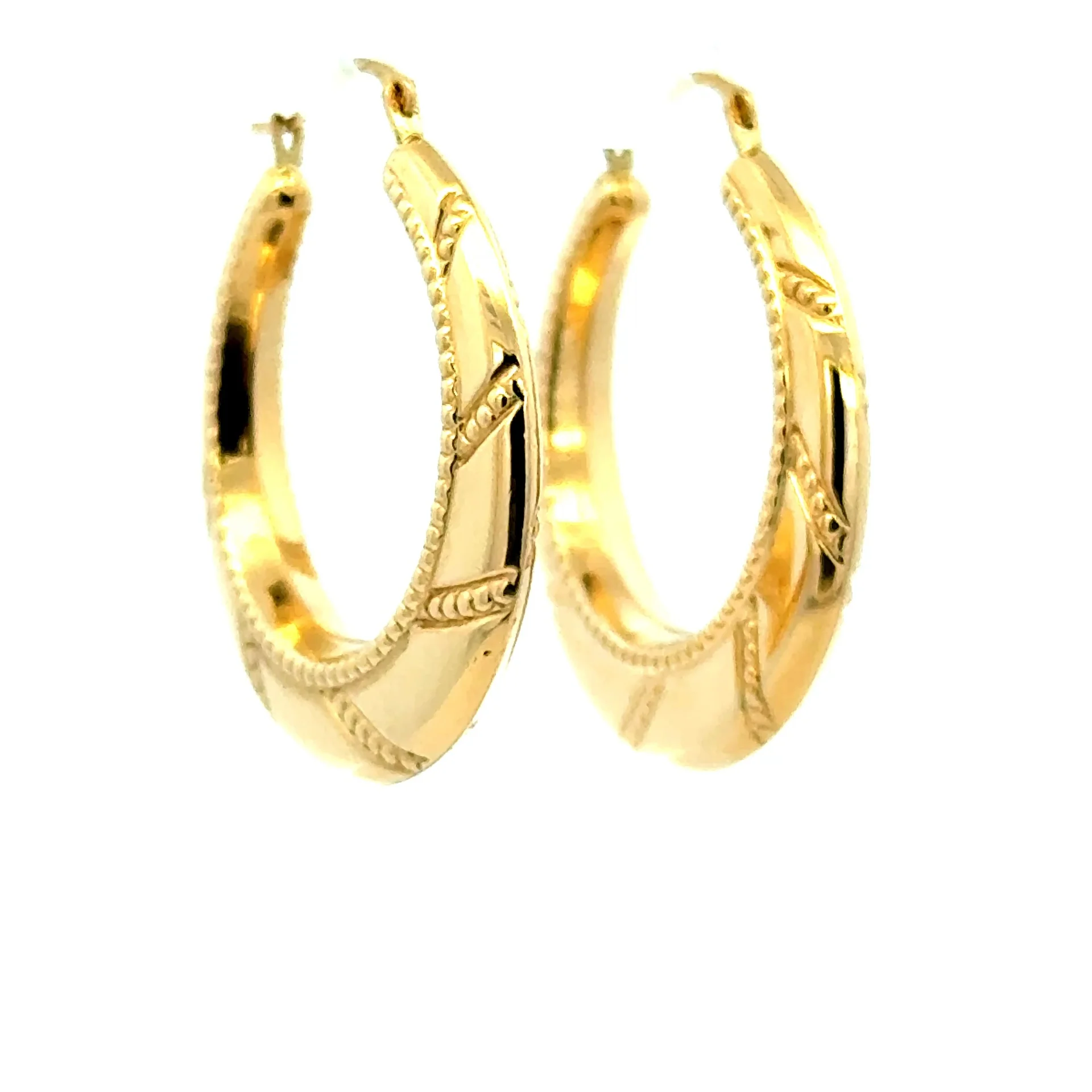 Earrings Fancy Hoops 32 5mm 10K